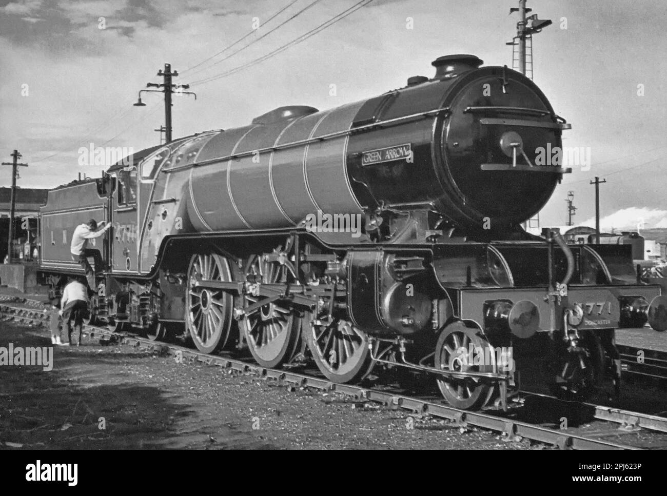 London North Eastern Railways Class V2 #4771 Green Arrow passenger steam train built in 1936 Stock Photo