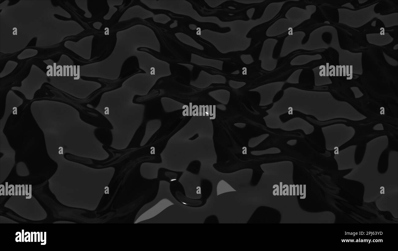 Abstract black waves. Computer generated 3d render Stock Photo - Alamy