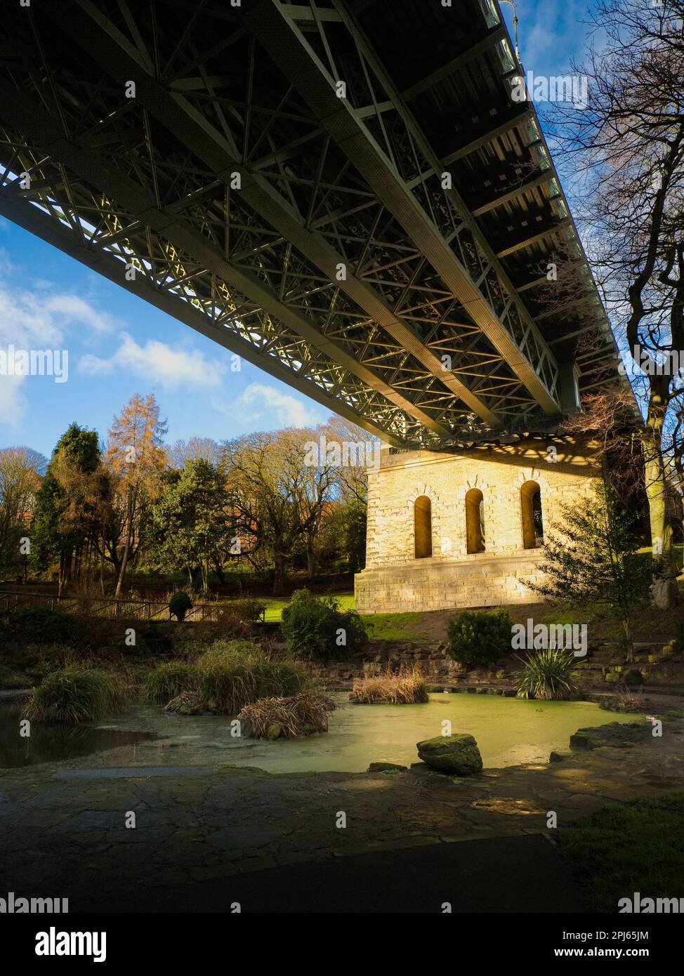 Valley Road bridge viewed from underneath Stock Photo