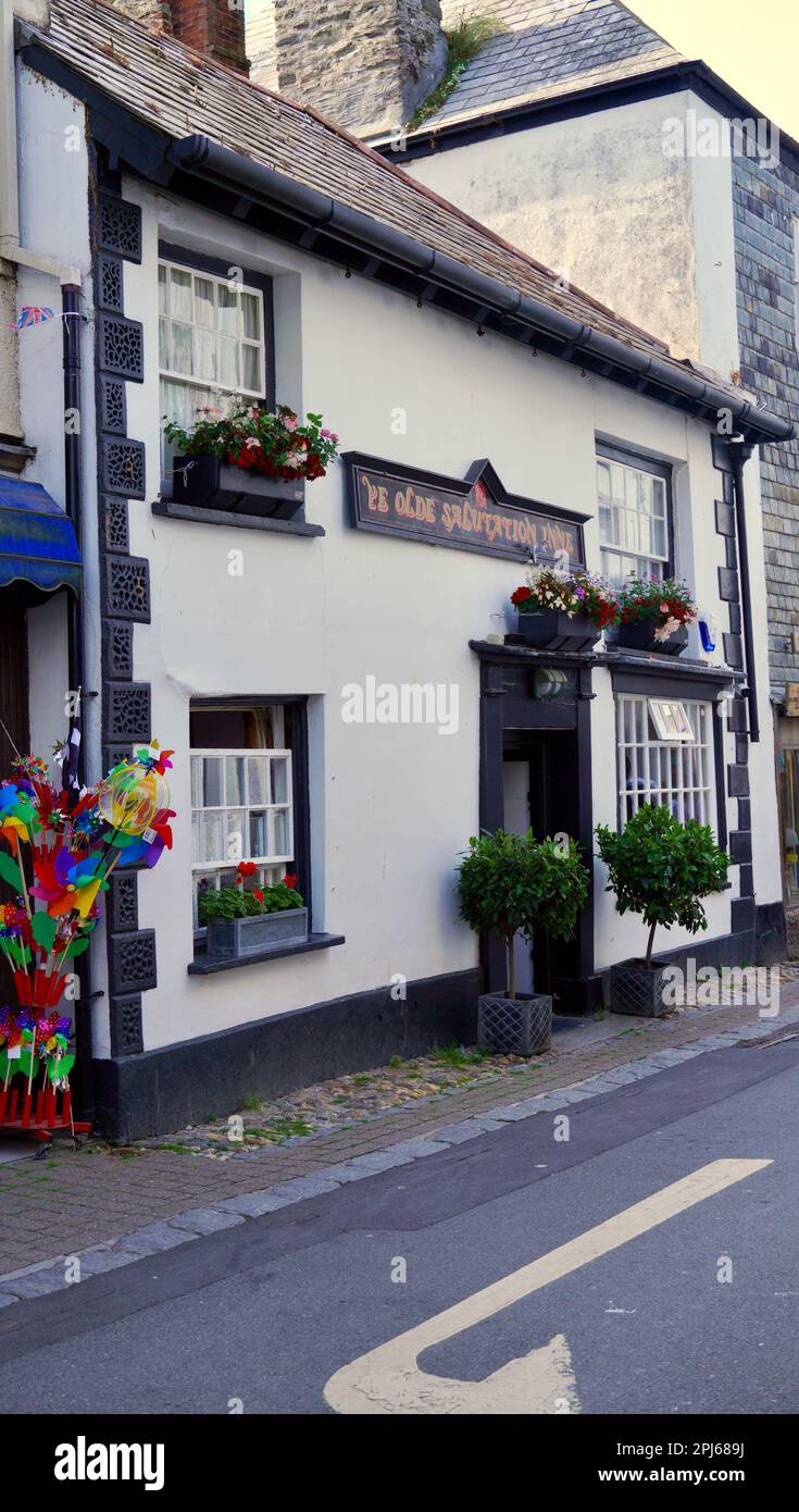 Looe, Cornwall, England, 06 July 2022 restaurants, pubs and shops