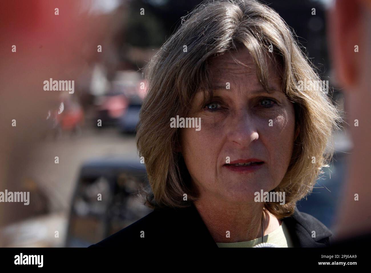 San Bruno City Manager Connie Jackson talks to the media on Claremont  Avenue on Friday, September 24, 2010 in San Bruno, Calif. (Lea SuzukiSan  Francisco Chronicle via AP Stock Photo - Alamy