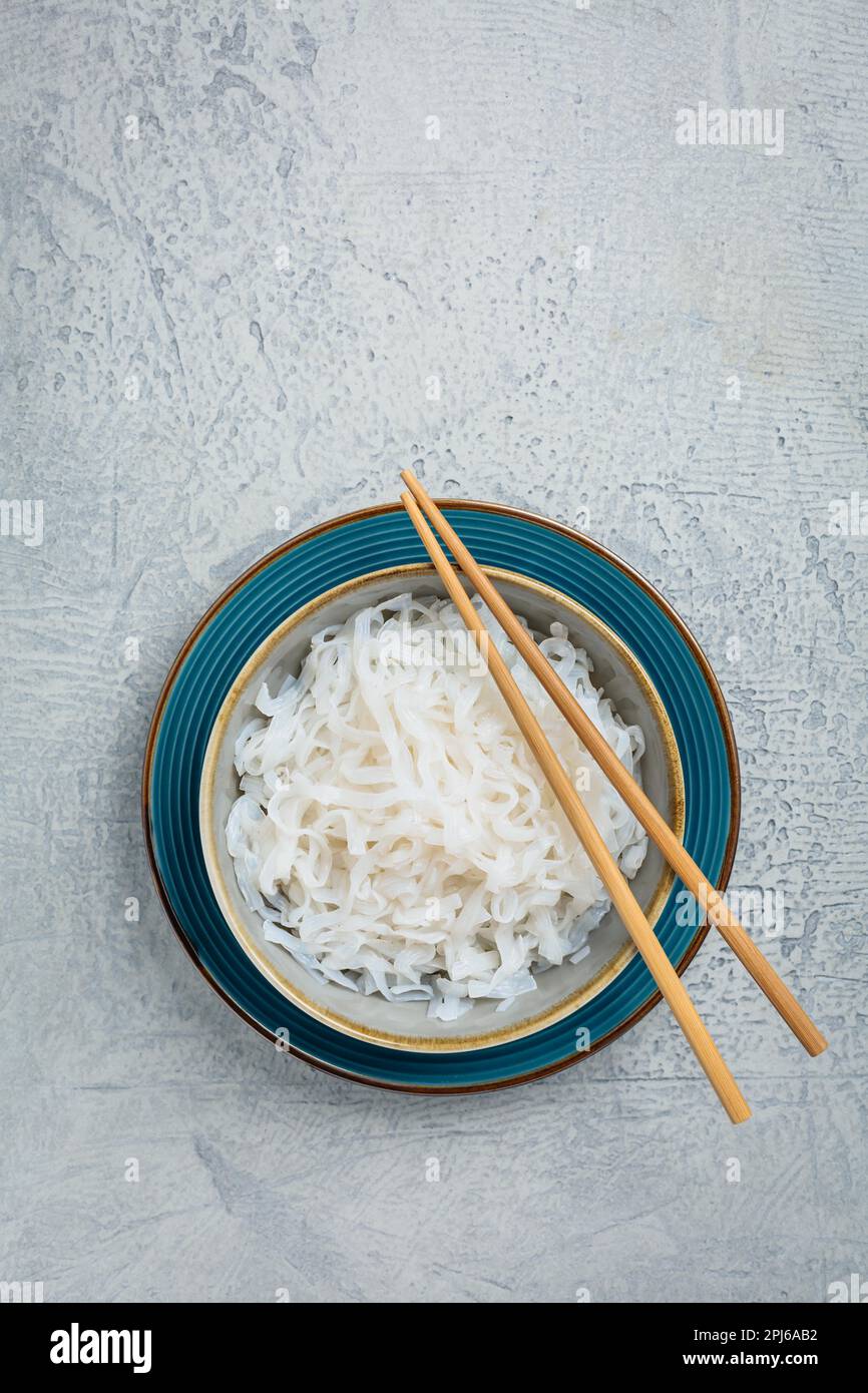 Shirataki noodles gelatinous traditional Japanese noodles made from
