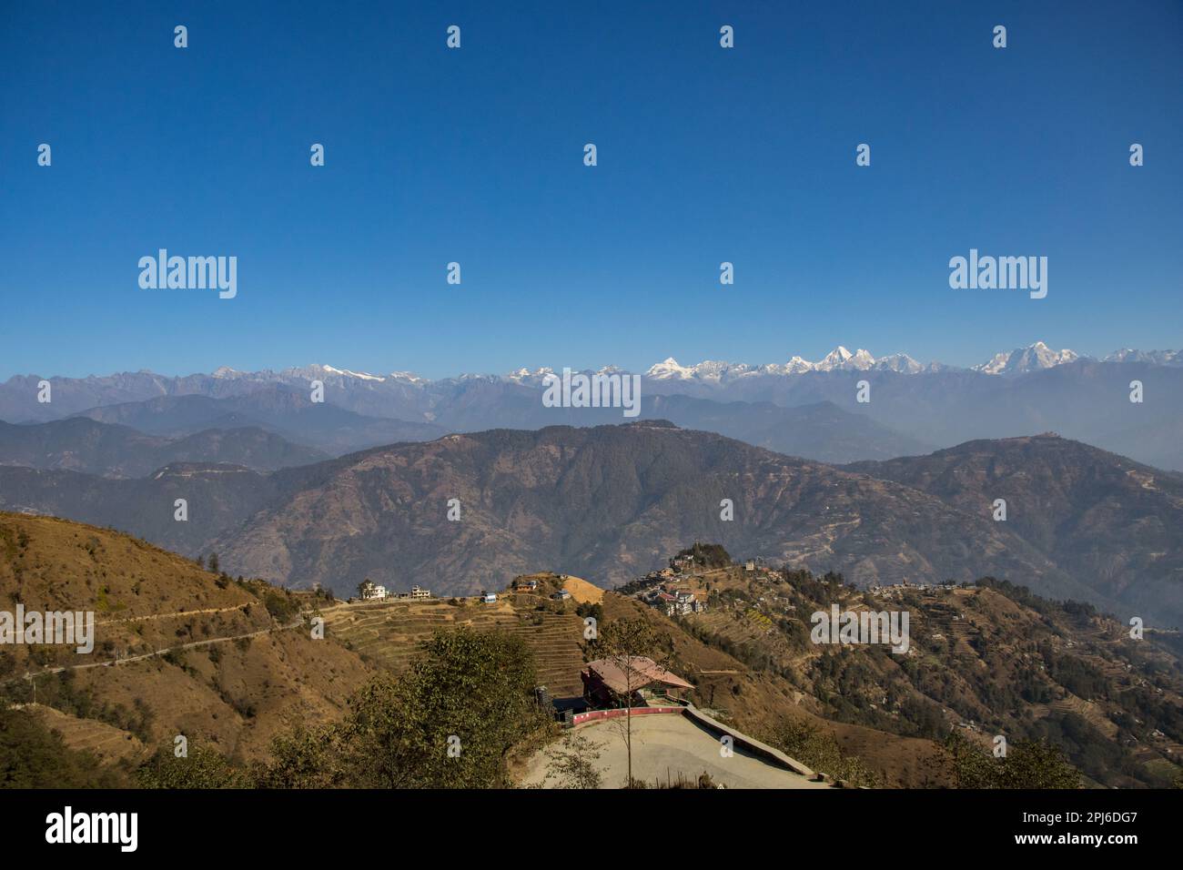 Beautiful HImalayan Mountain Range Ganesh, Langtang, Everest, HImal
