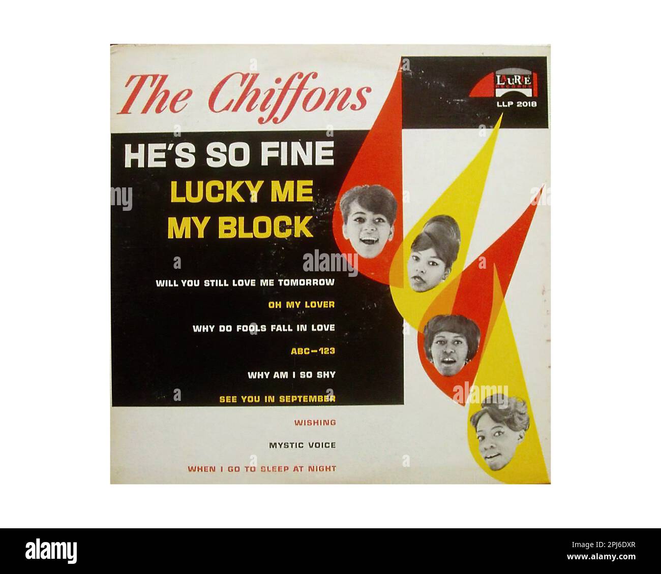 Chiffons 1963 - Vintage U.S. Music Vinyl Record Stock Photo