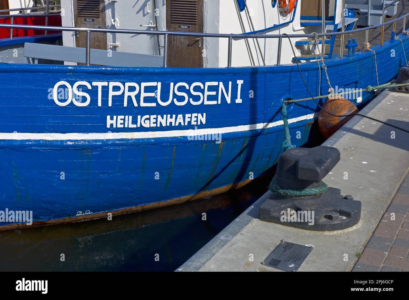 Fishing cutter Ostpreussen in the harbour, Heiligenhafen, Schleswig-Holstein, Germany Stock Photo