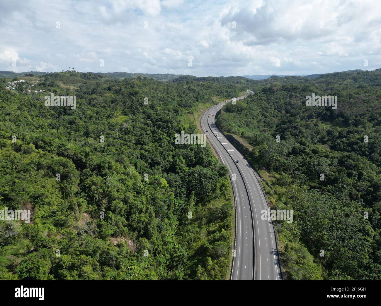 North South High Way Kingston to Ocho Rios St Ann Jamaica Highway Road West Indies Caribbean Stock Photo