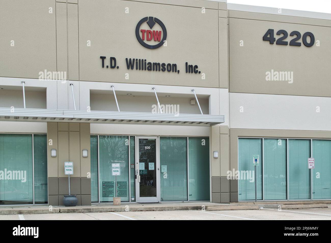 Houston, Texas USA 02182023 T.D. Williamson Inc office building exterior in Houston, TX