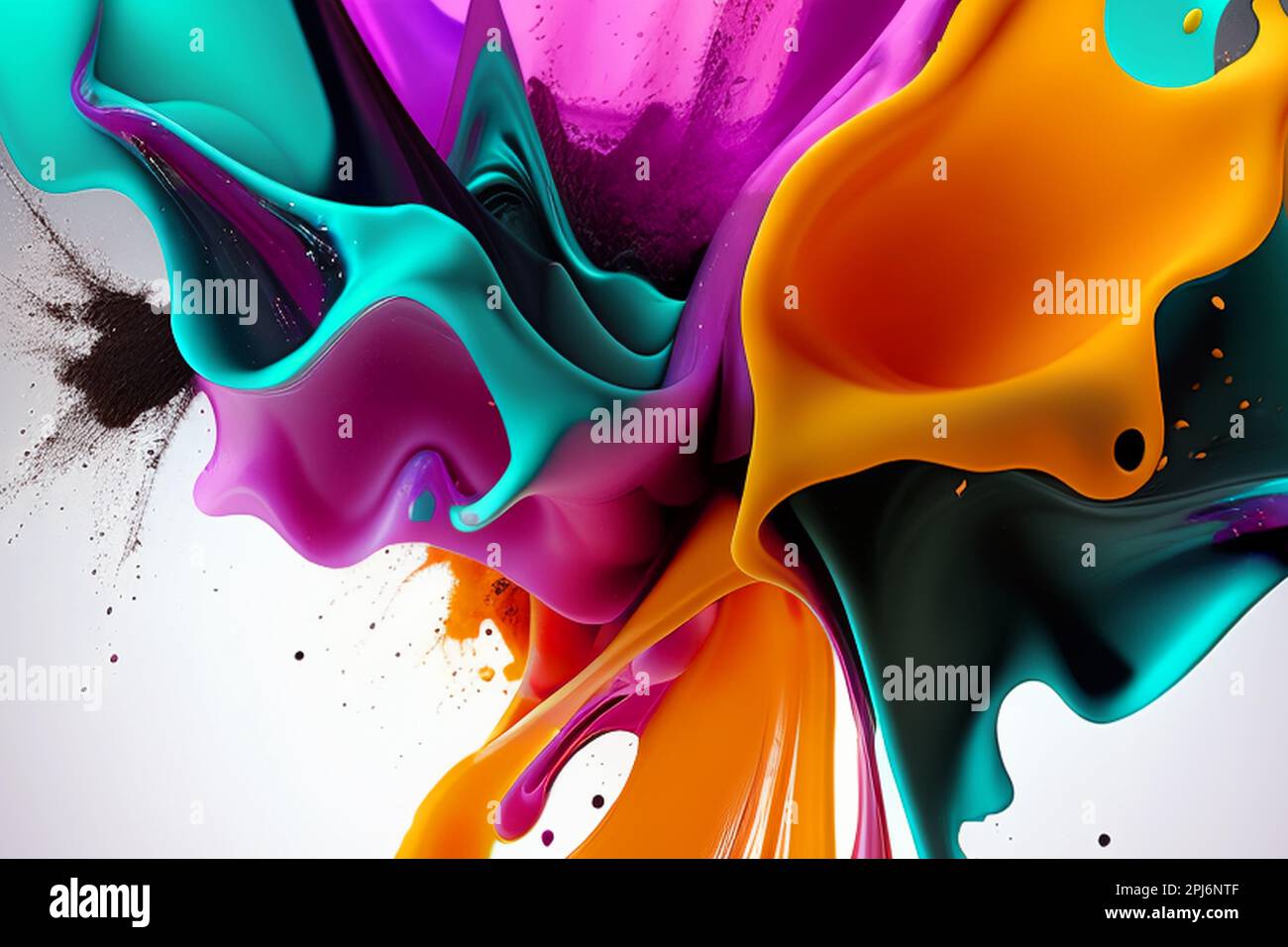 Cyan paint splash hi-res stock photography and images - Alamy