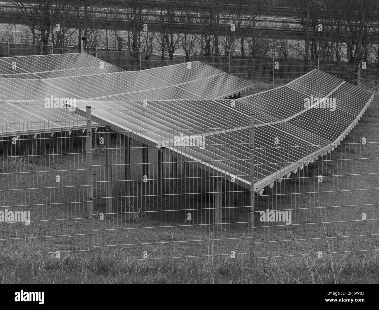 Solar farm Black and White Stock Photos & Images Alamy