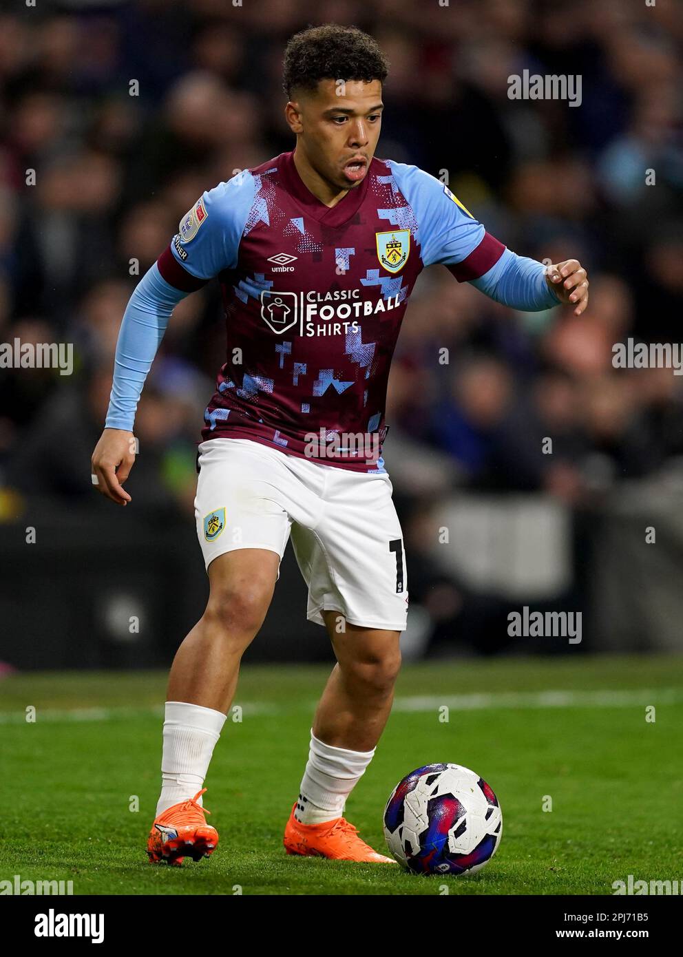 Burnley’s Manuel Benson in action during the Sky Bet Championship match ...