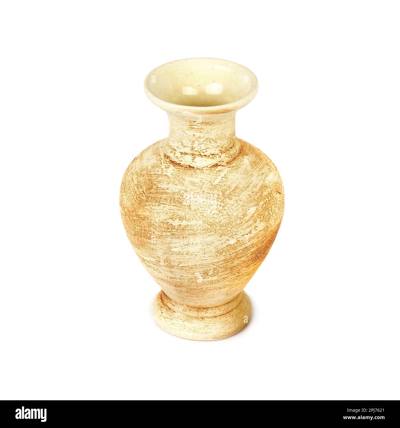 Elegant ceramic flower vase isolated on white background Stock Photo Alamy