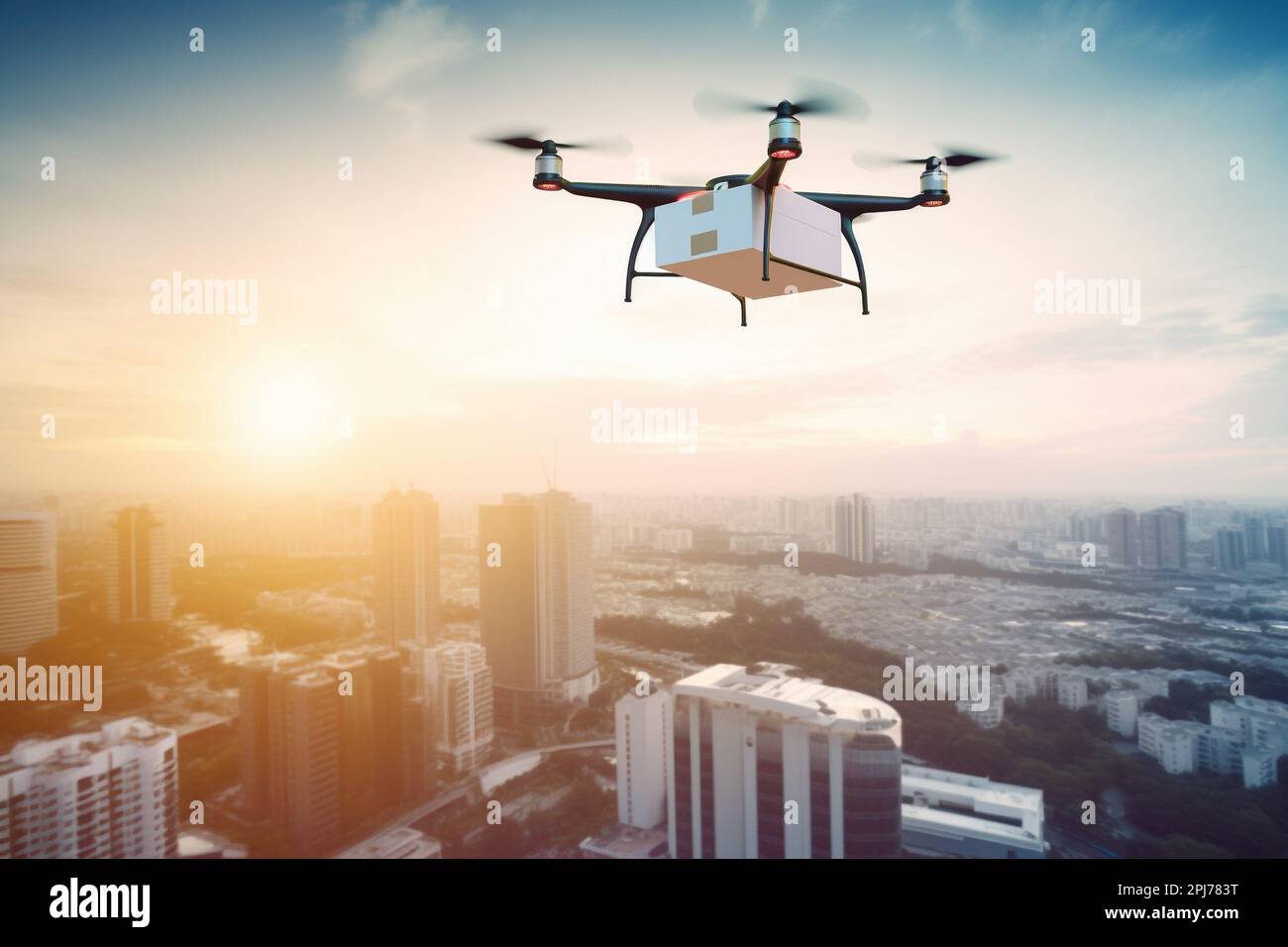 Drone delivery city hi-res stock photography and images - Alamy