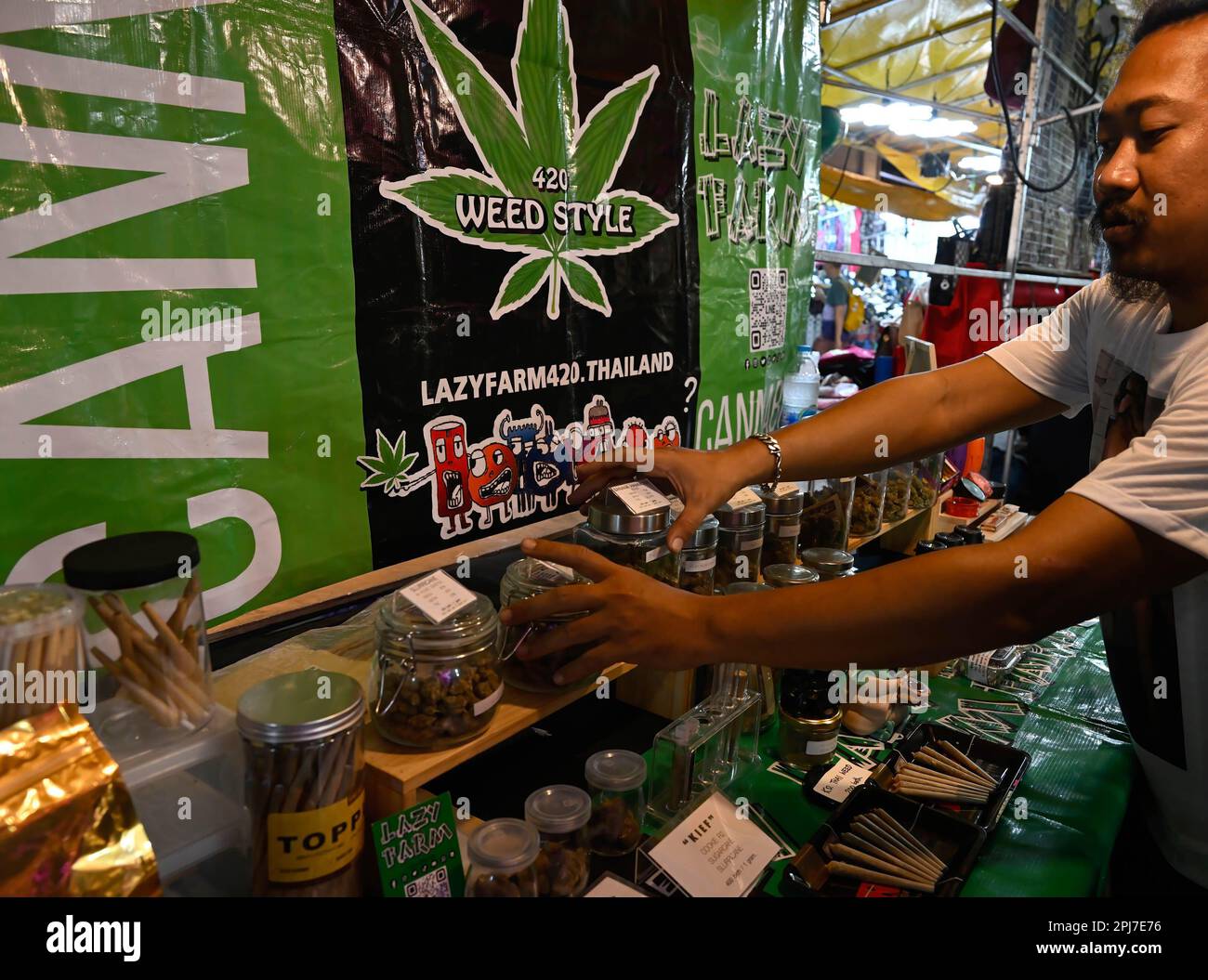 Bangkok, Thailand. 30th Mar, 2023. A Close Up View Of A Marijuana Weed ...