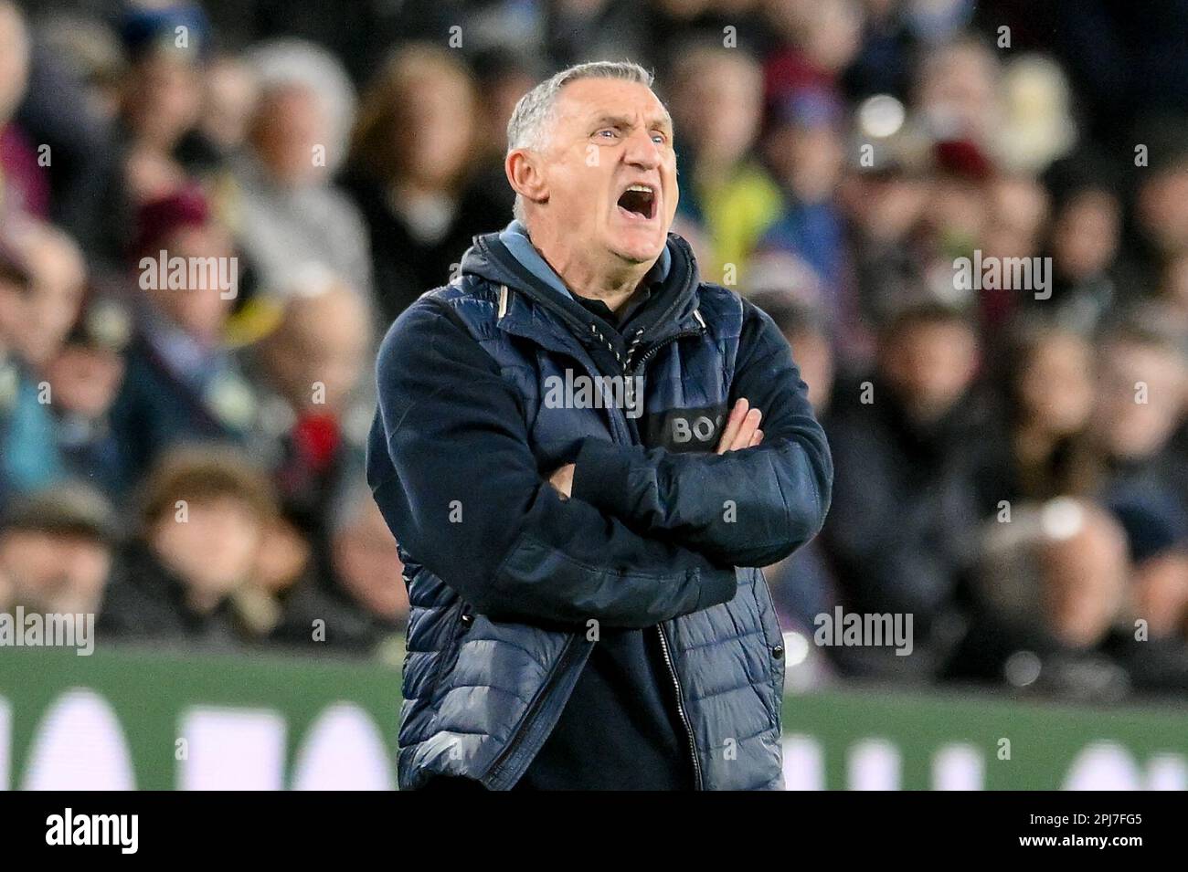 Sunderland Manager Tony Mowbray during the Sky Bet Championship match Burnley vs Sunderland at Turf Moor, Burnley, United Kingdom, 31st March 2023  (Photo by Ben Roberts/News Images) Stock Photo
