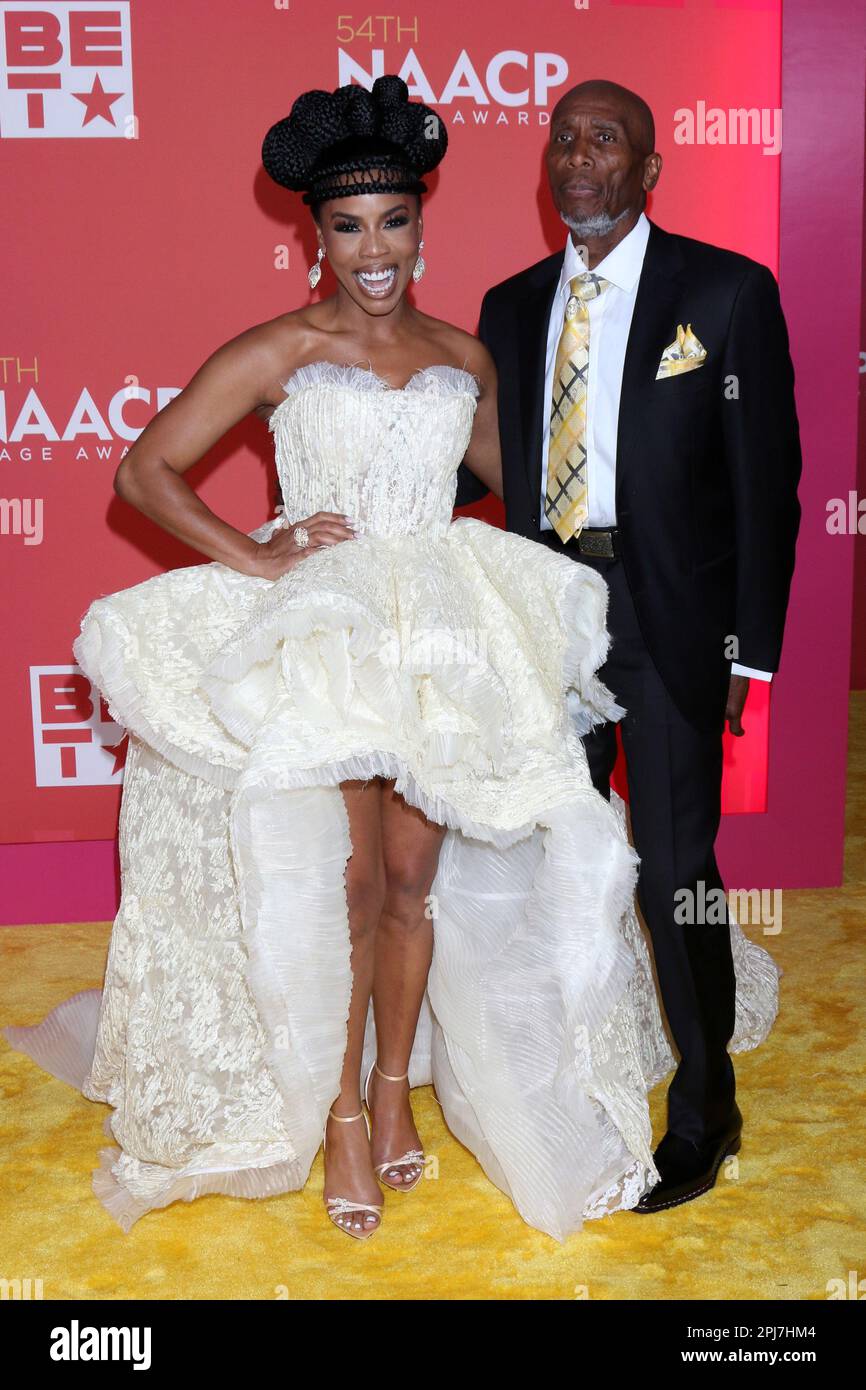 NAACP Image Awards Arrivals at the Pasadena Civic Auditorium on February 26, 2023 in Pasadena