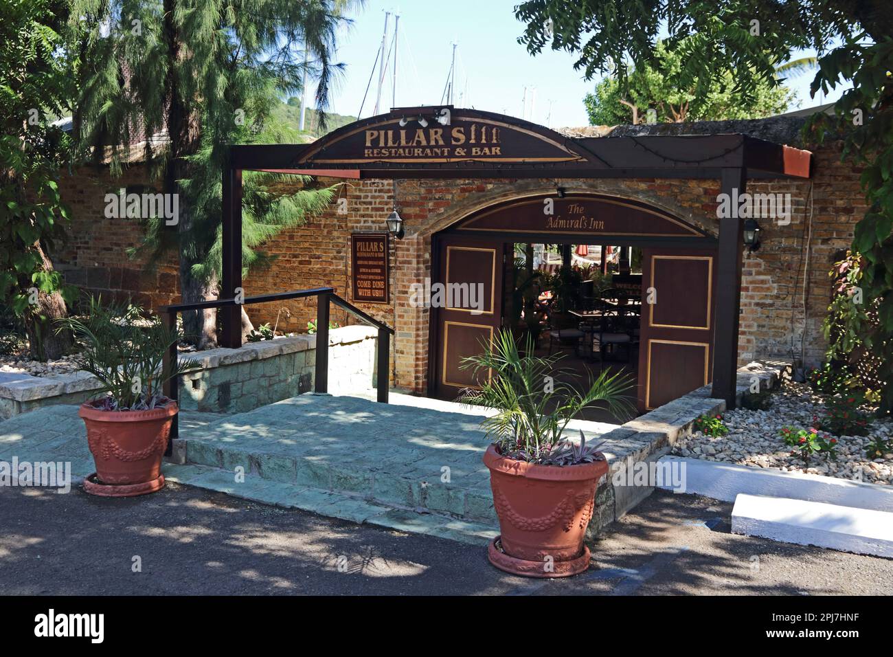 Entrance to Pillars Restaurant and Bar, Nelson's Dockyard, Antigua
