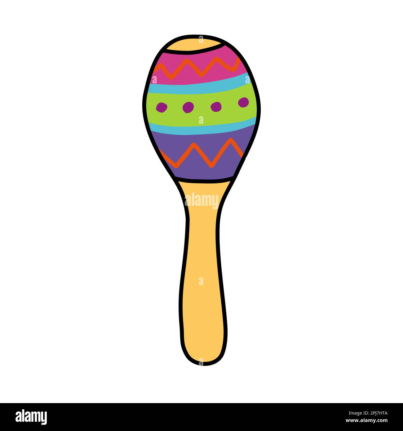 Maracas, rumba shaker or shacshacs musical instrument flat icon