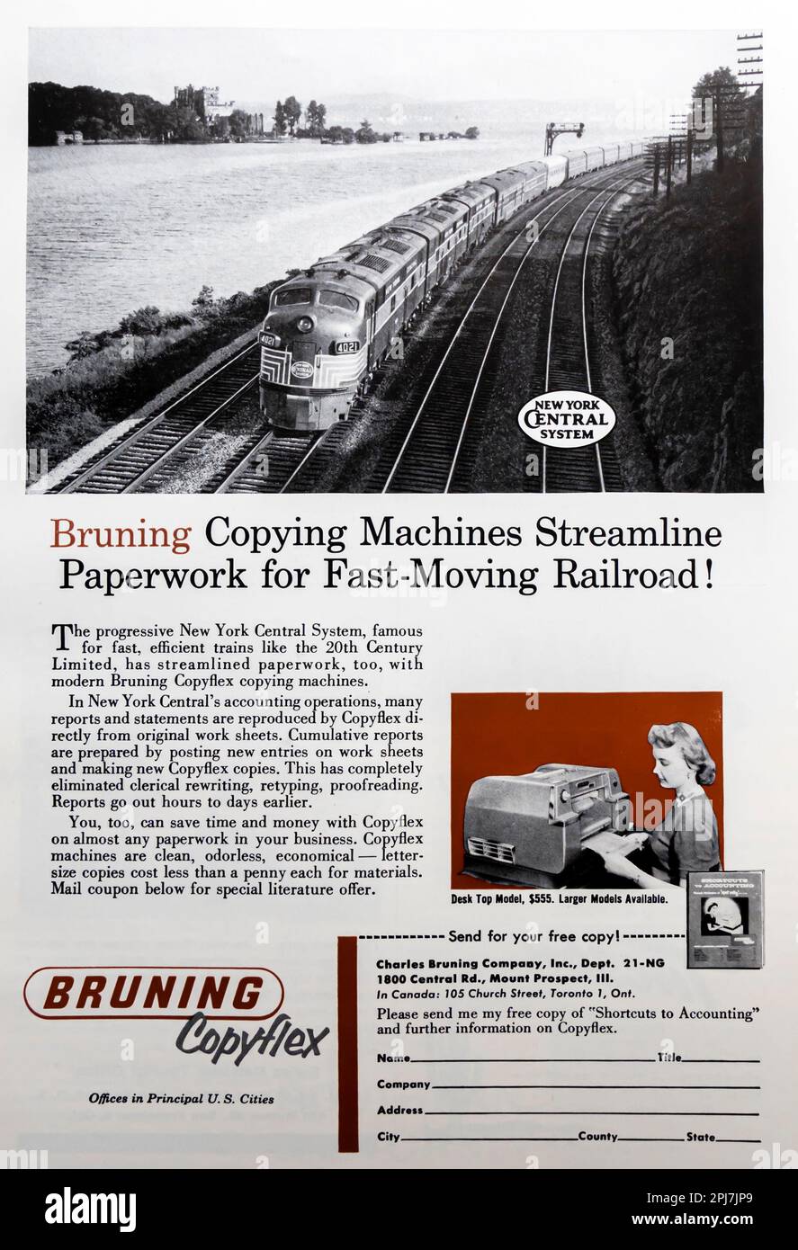 Bruning copyflex copying machine advert in a Natgeo magazine, February ...