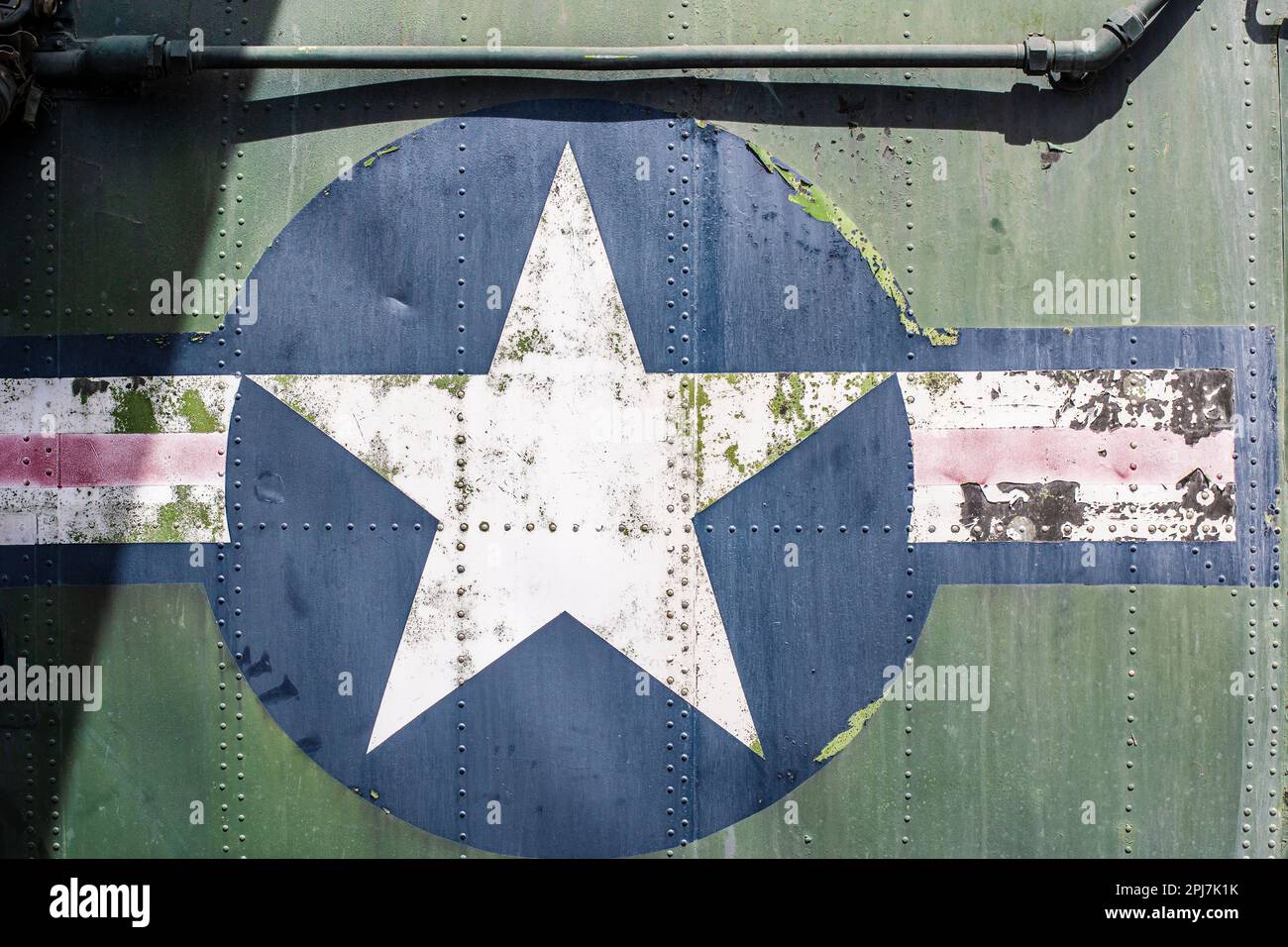 Air Force insignia on a world war two bomber located in the Palm Springs air Museum Stock Photo