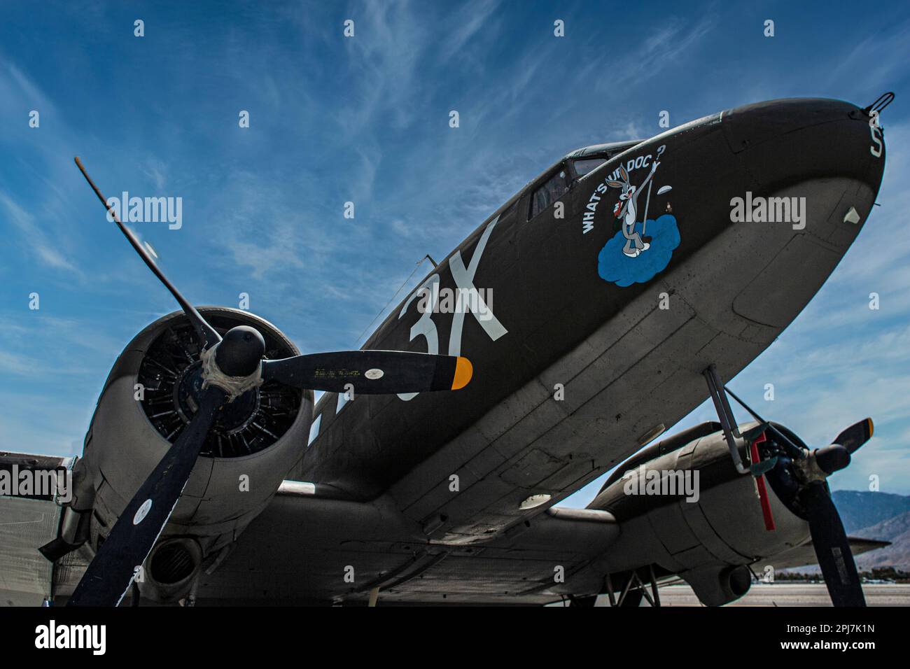 Corsair World War II fighter bomber on display at the Palm Springs air Museum Stock Photo
