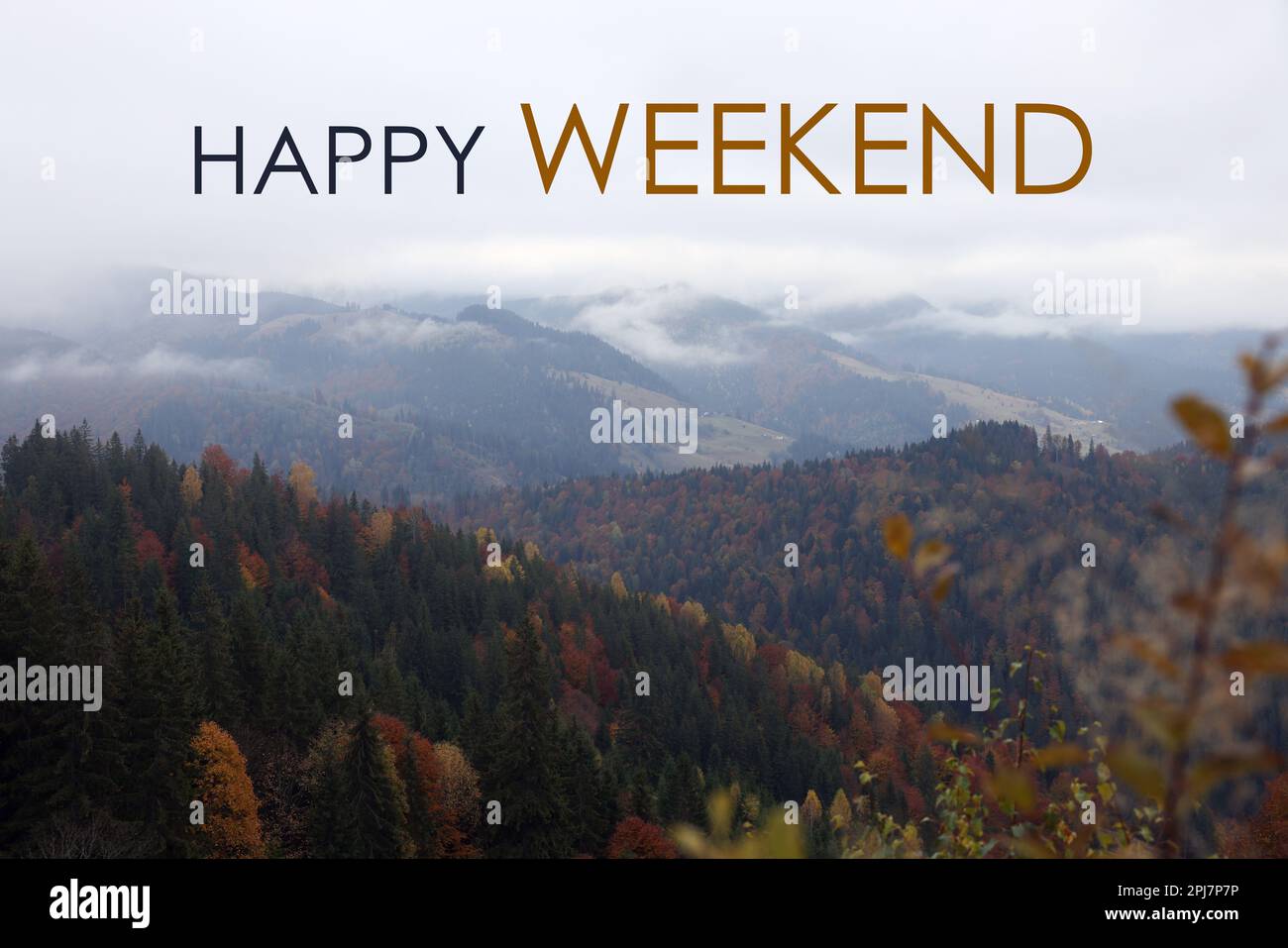 Happy weekend beautiful mountain hi-res stock photography and images ...
