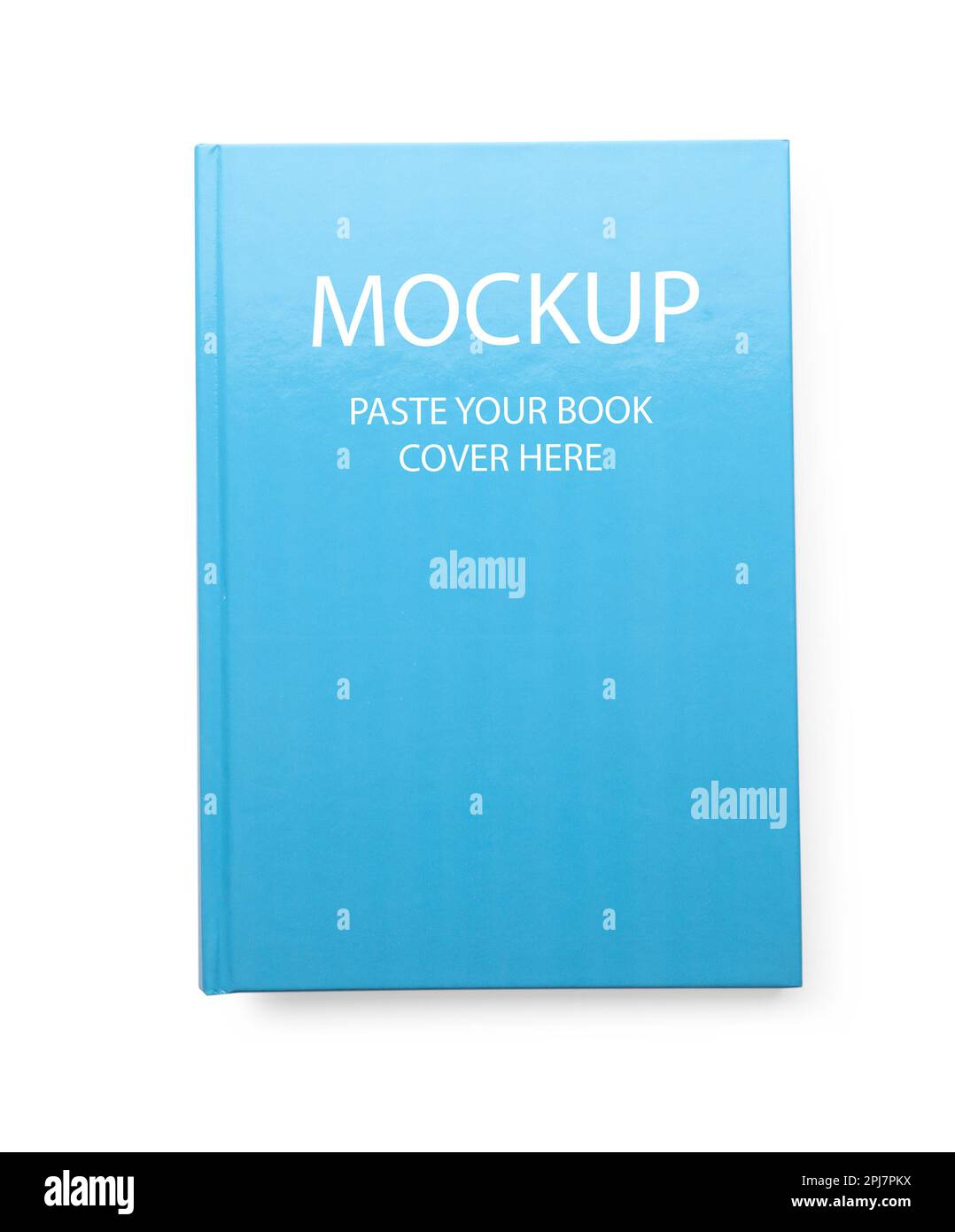 Book with text Mockup, Paste Your Book Cover Here on white background