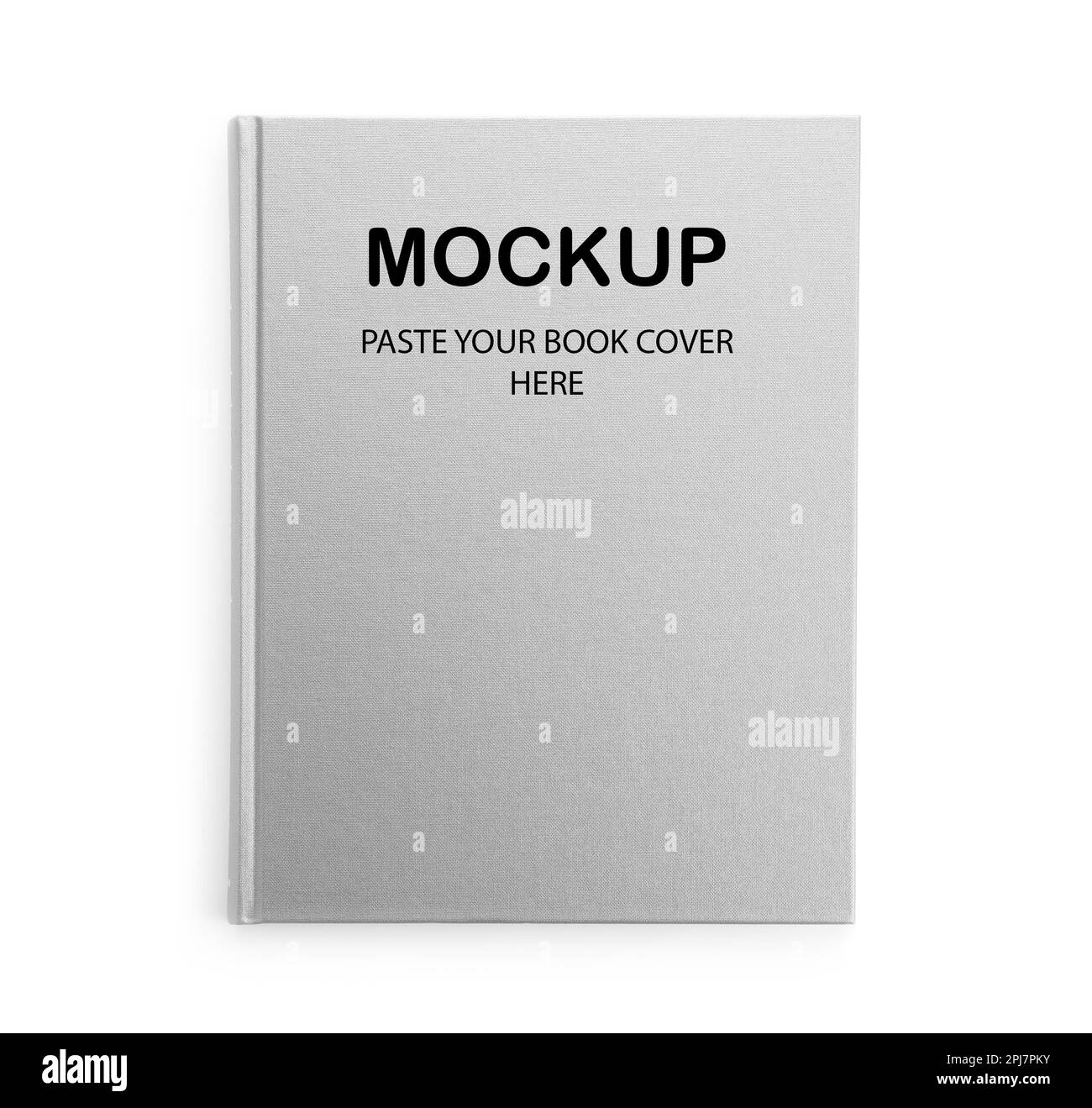 Book with text Mockup, Paste Your Book Cover Here on white background
