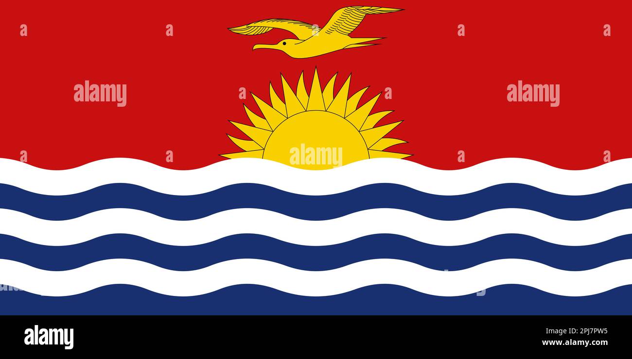 flag of Micronesian peoples I Kiribati people. flag representing ethnic group or culture, regional authorities. no flagpole. Plane design, layout Stock Photo