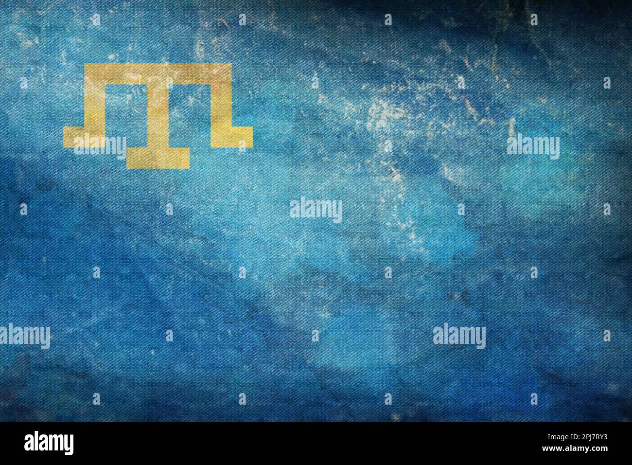 retro flag of Kipchak peoples Crimean Tatars with grunge texture. flag ...