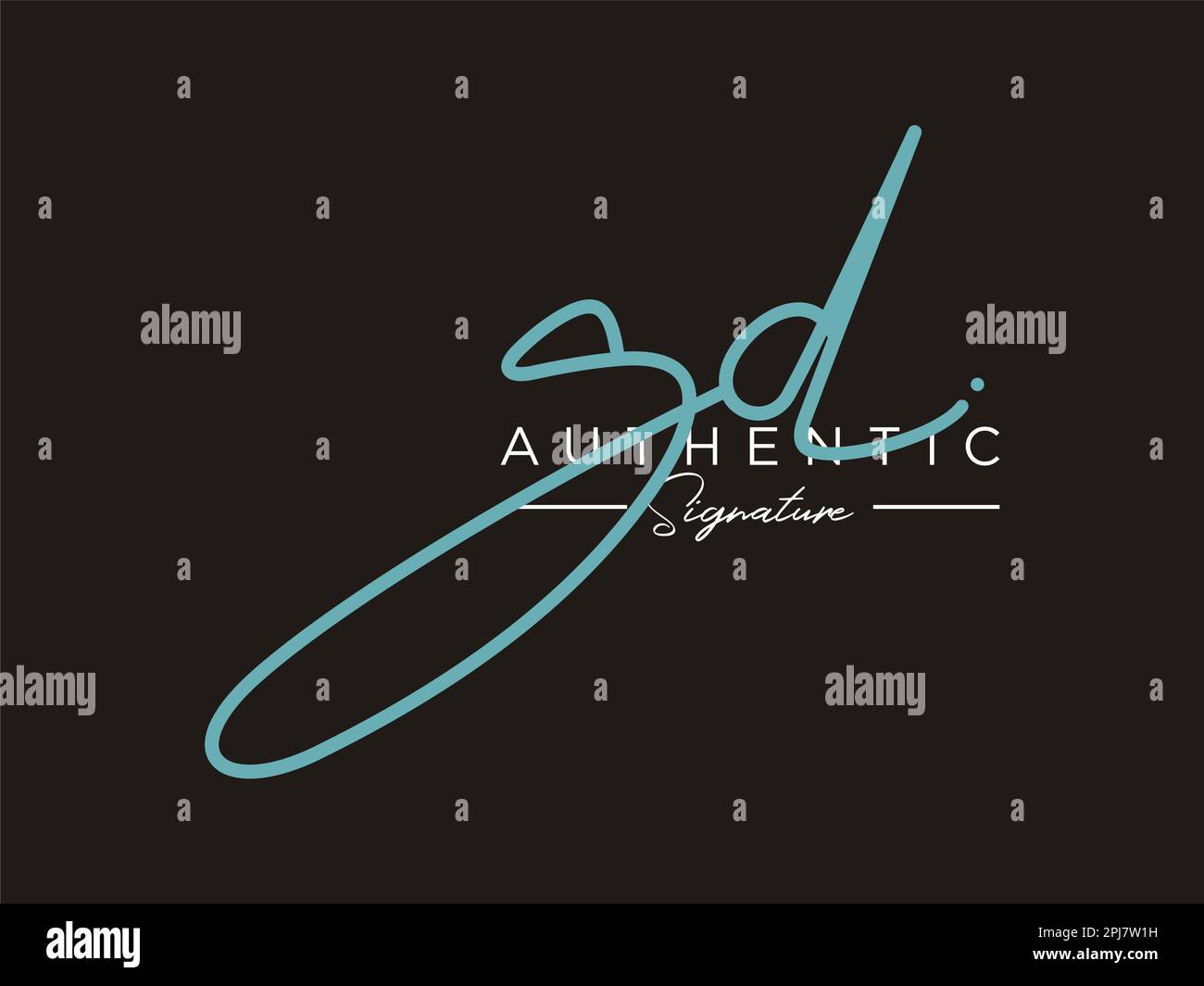 GD Signature Logo Template Vector. Stock Vector