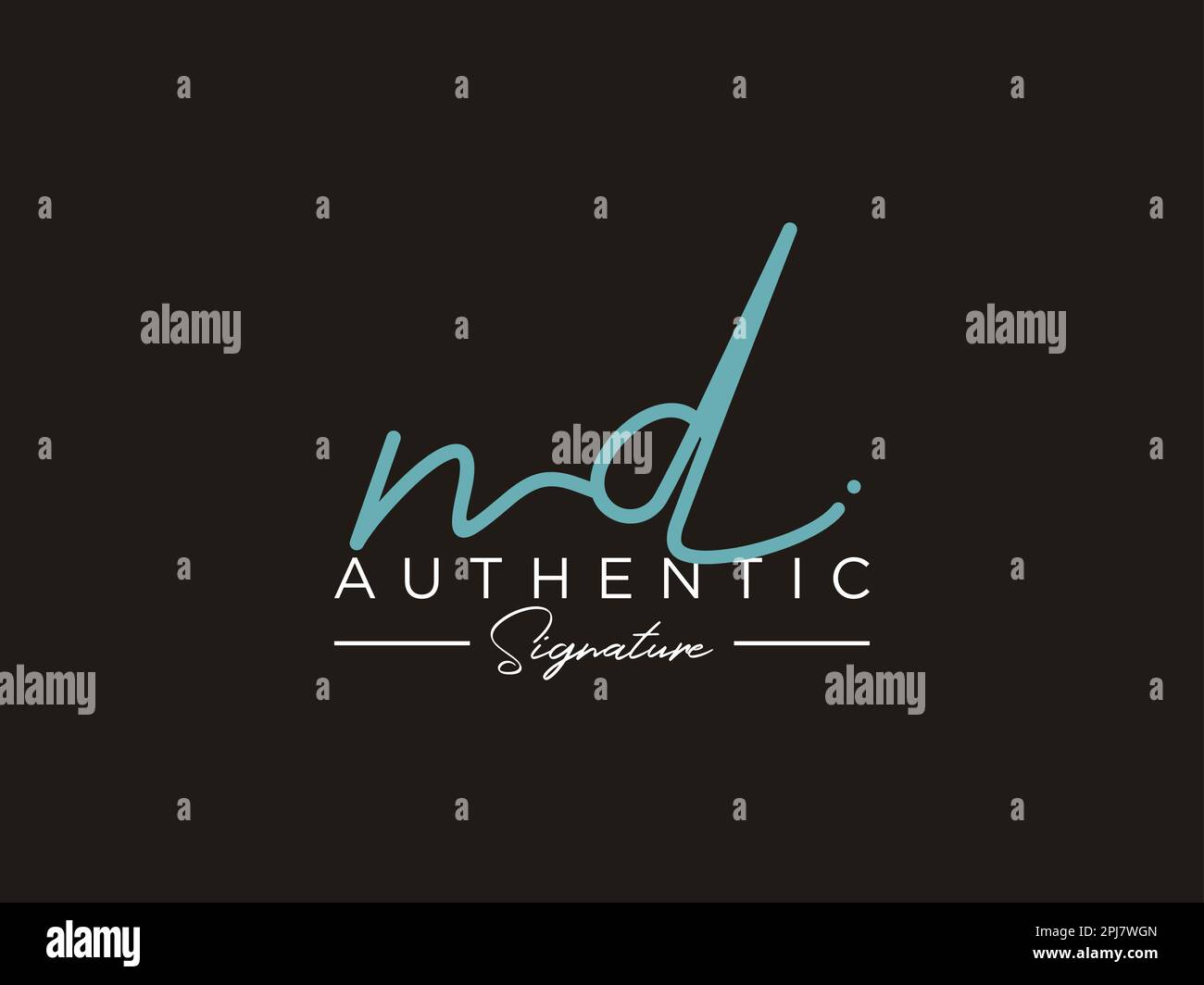 MD Signature Logo Template Vector Stock Vector Image & Art - Alamy