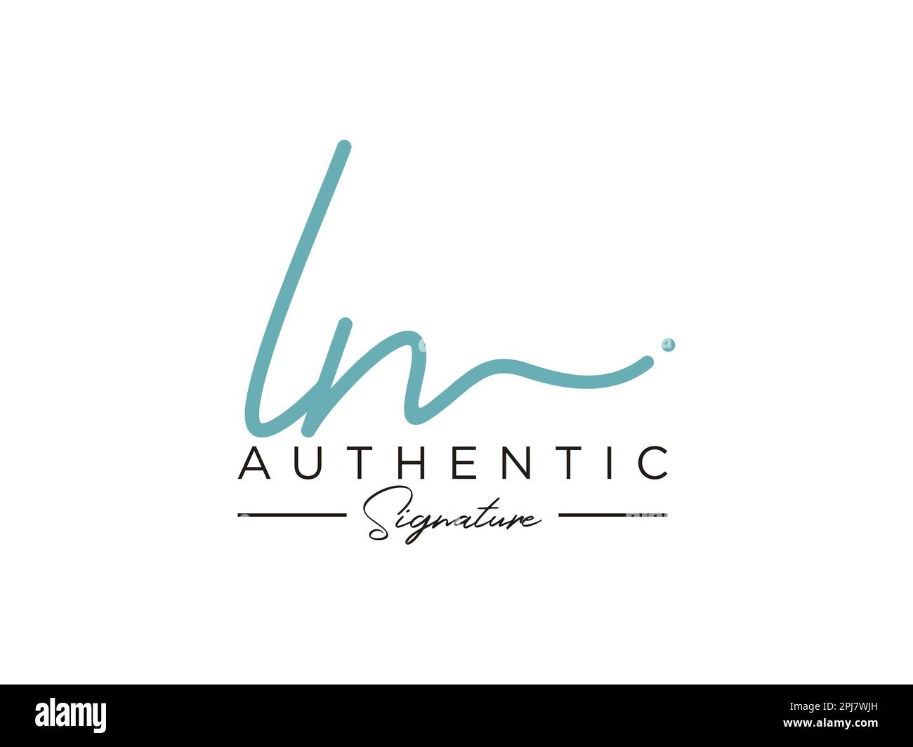 LM Signature Logo Template Vector. Stock Vector