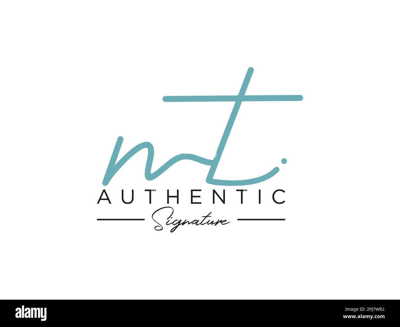 MT Signature Logo Template Vector Stock Vector Image & Art - Alamy