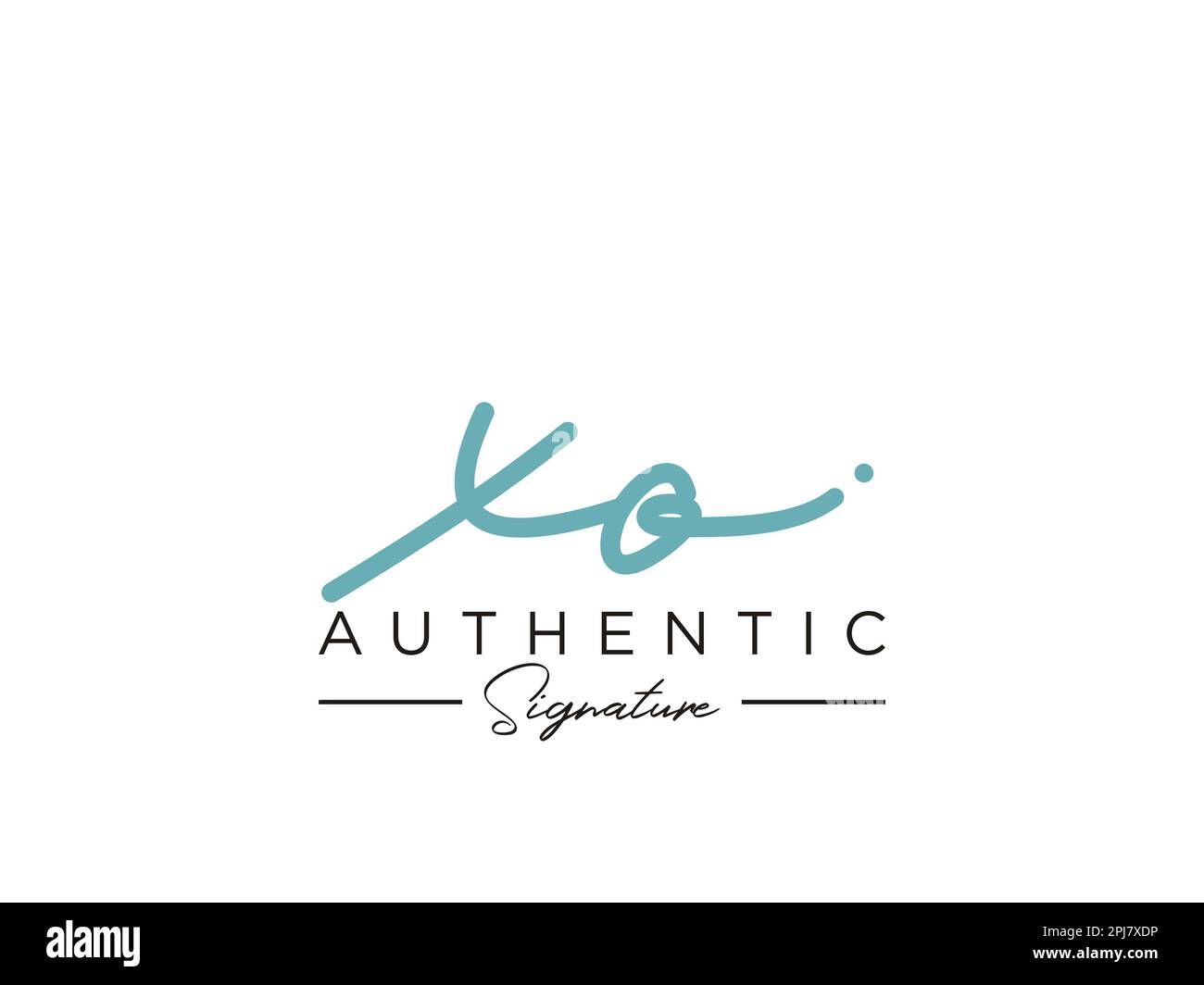 XO Signature Logo Template Vector. Stock Vector