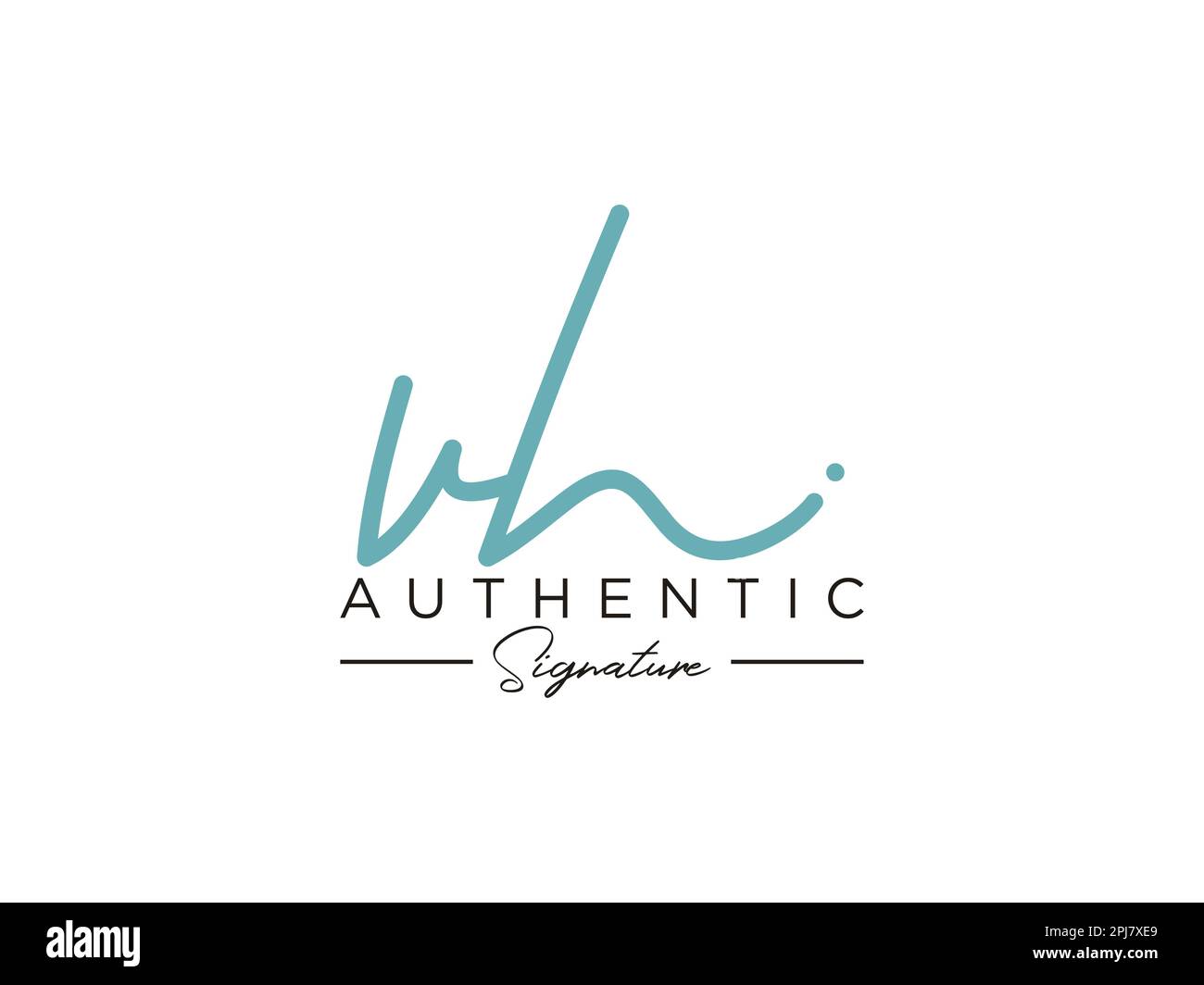 VH Signature Logo Template Vector Stock Vector Image & Art - Alamy