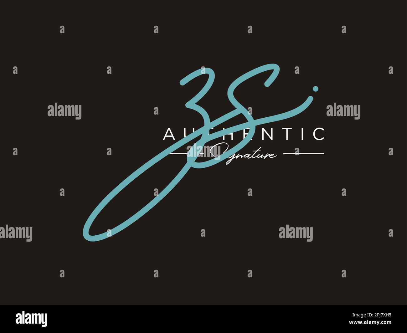 ZS Signature Logo Template Vector Stock Vector Image & Art - Alamy