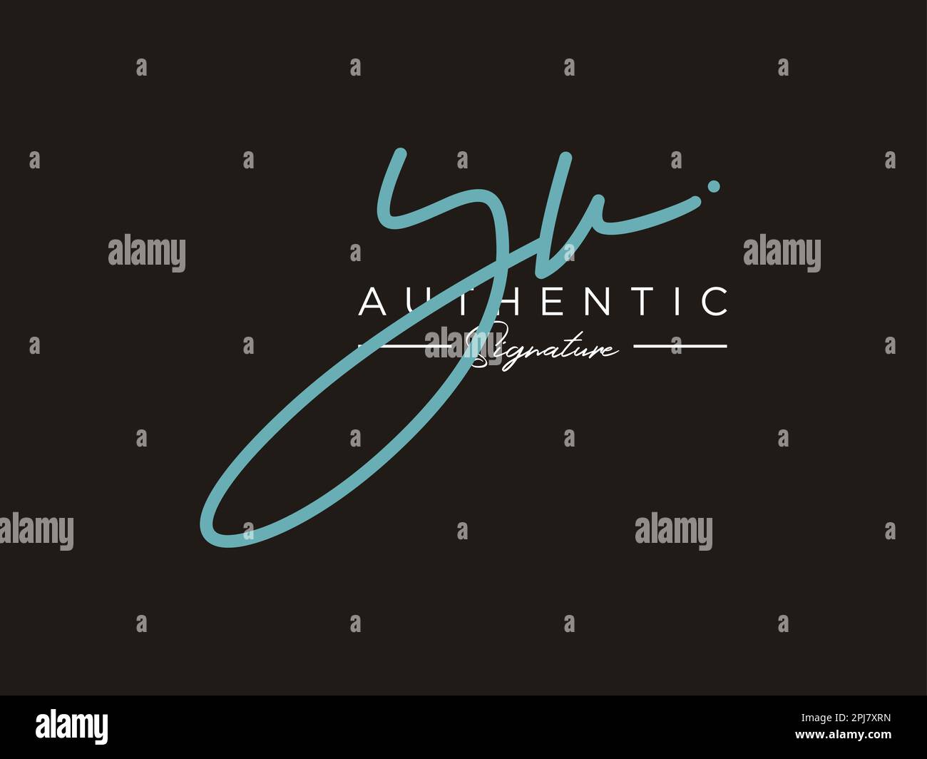 YV Signature Logo Template Vector. Stock Vector