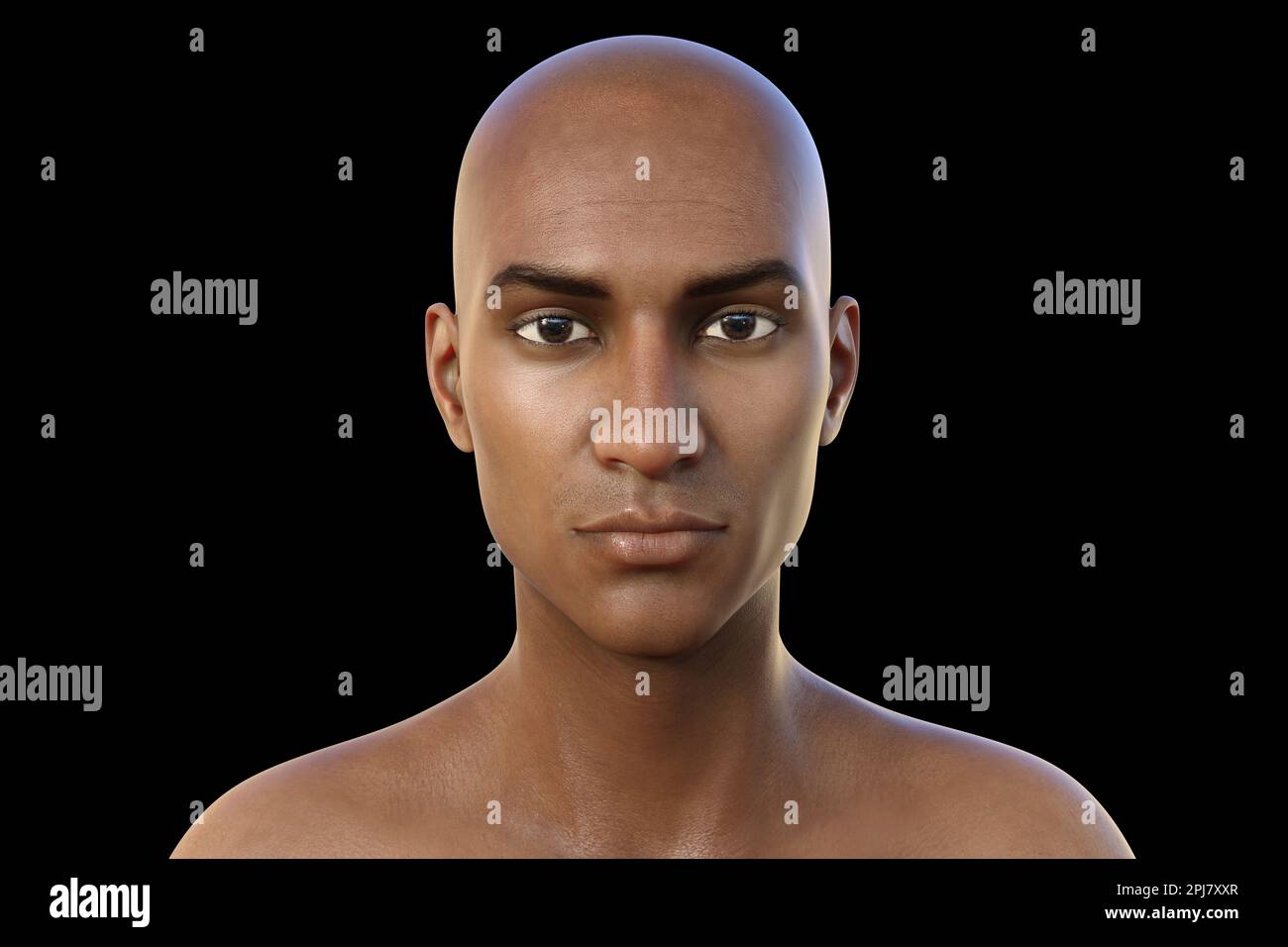 Man without hair, illustration Stock Photo Alamy