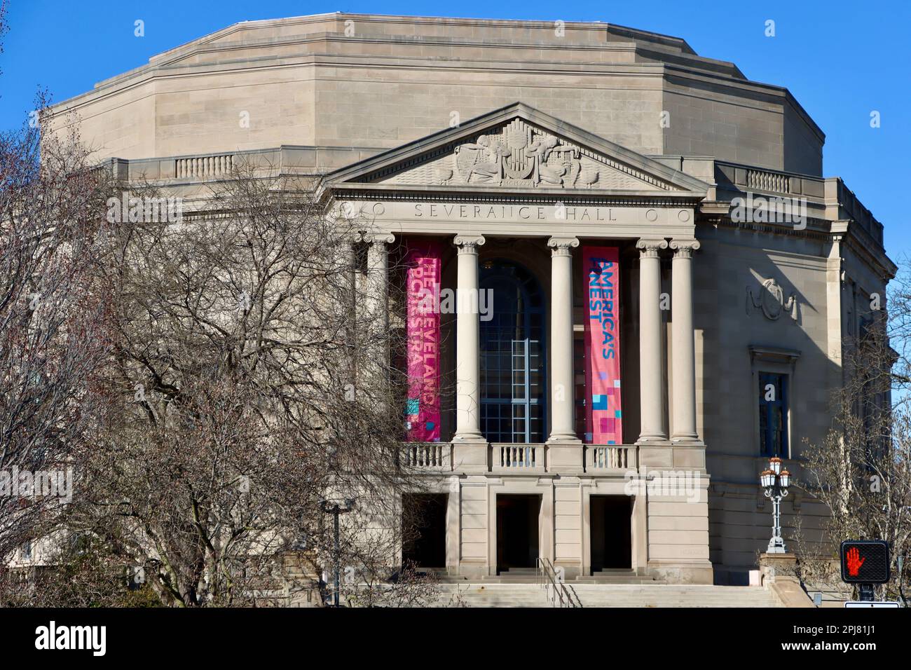 Severance Music Center, Severance Hall, the home of Cleveland Orchestra on Euclid Avenue at University Circle in Cleveland, Ohio Stock Photo