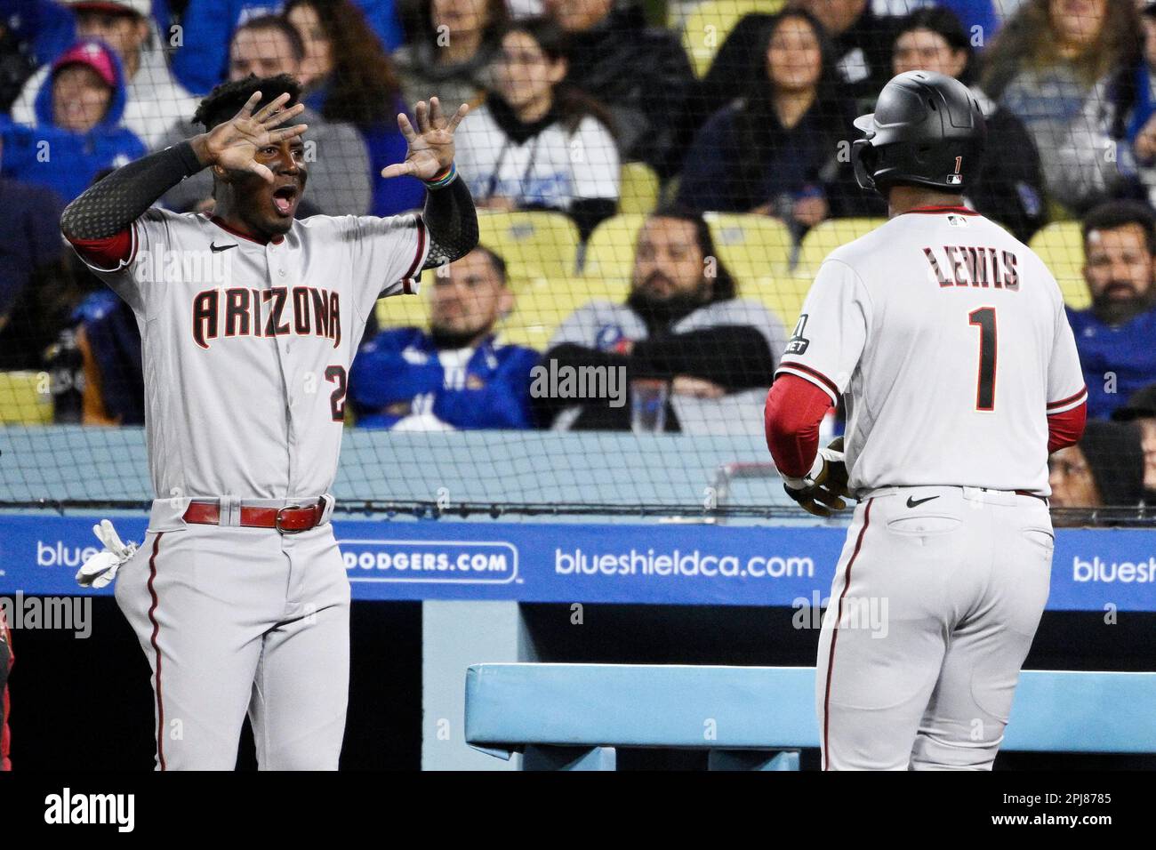 This is a 2023 photo of Arizona Diamondbacks right fielder Kyle Lewis. This  image reflects the Arizona Diamondbacks' active roster as of Wednesday,  Feb. 22, 2023, when this image was taken in