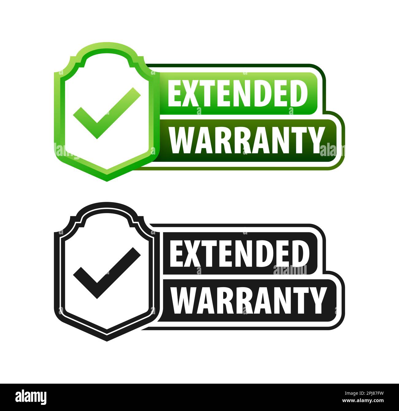 Product Protection Extended Warranty label, badge. Vector illustration Stock Vector Image & Art