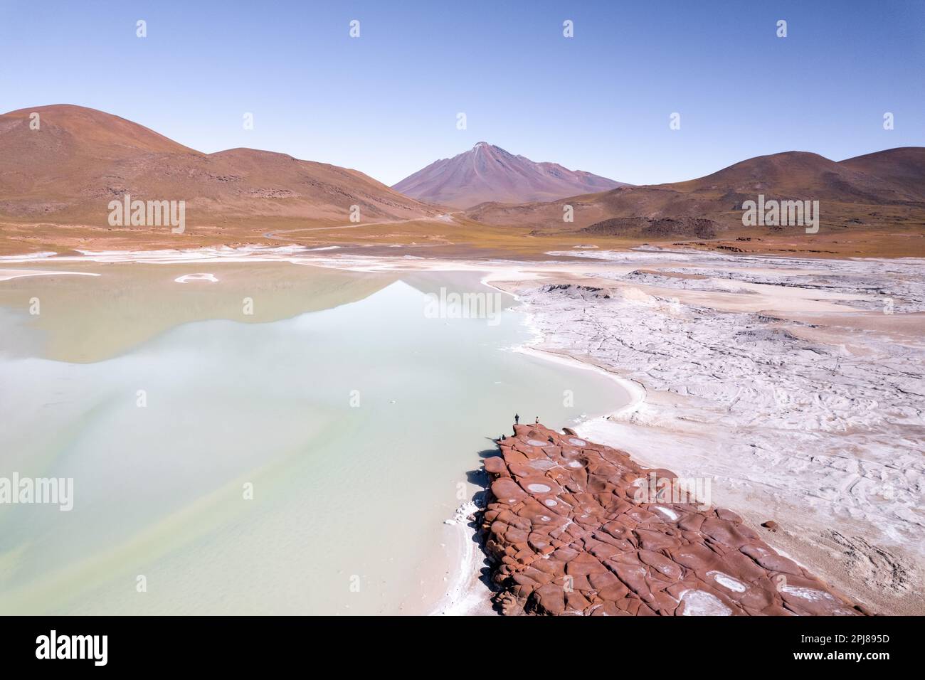 Piedras Rojas Red Rocks Lagoon in San Pedro de Atacama Chile Stock ...