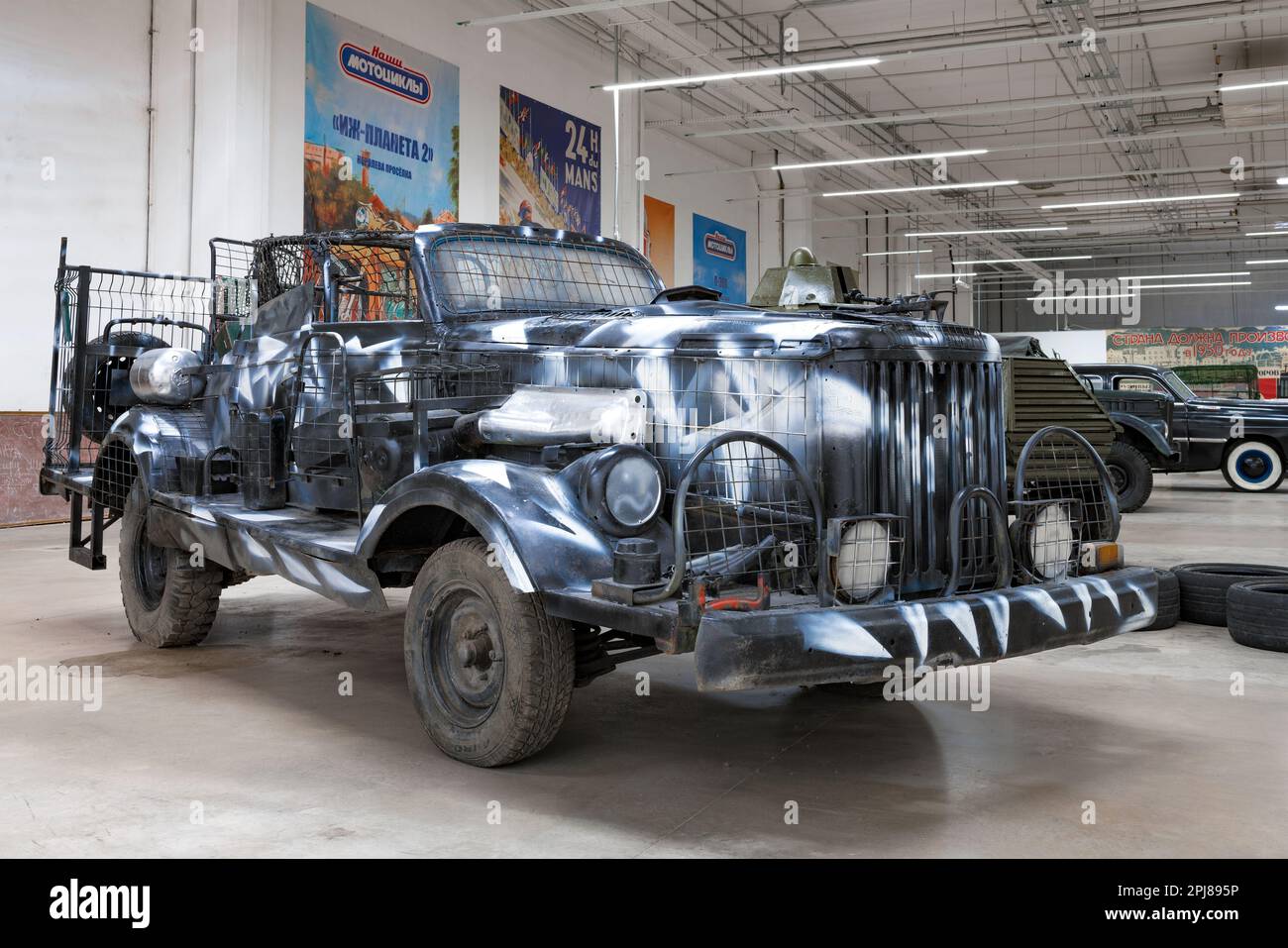 SAINT PETERSBURG, RUSSIA MARCH 29, 2023 Futuristic car built from