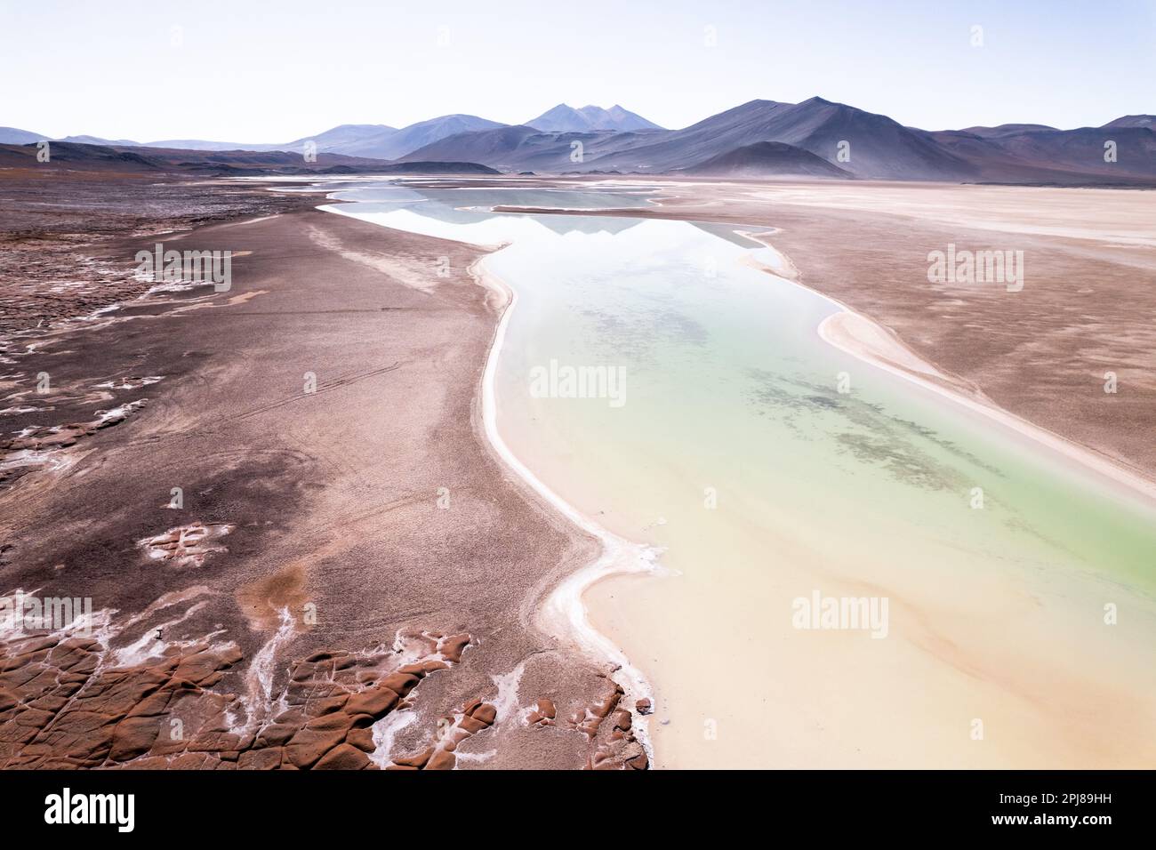 Piedras Rojas Red Rocks Lagoon in San Pedro de Atacama Chile Stock ...