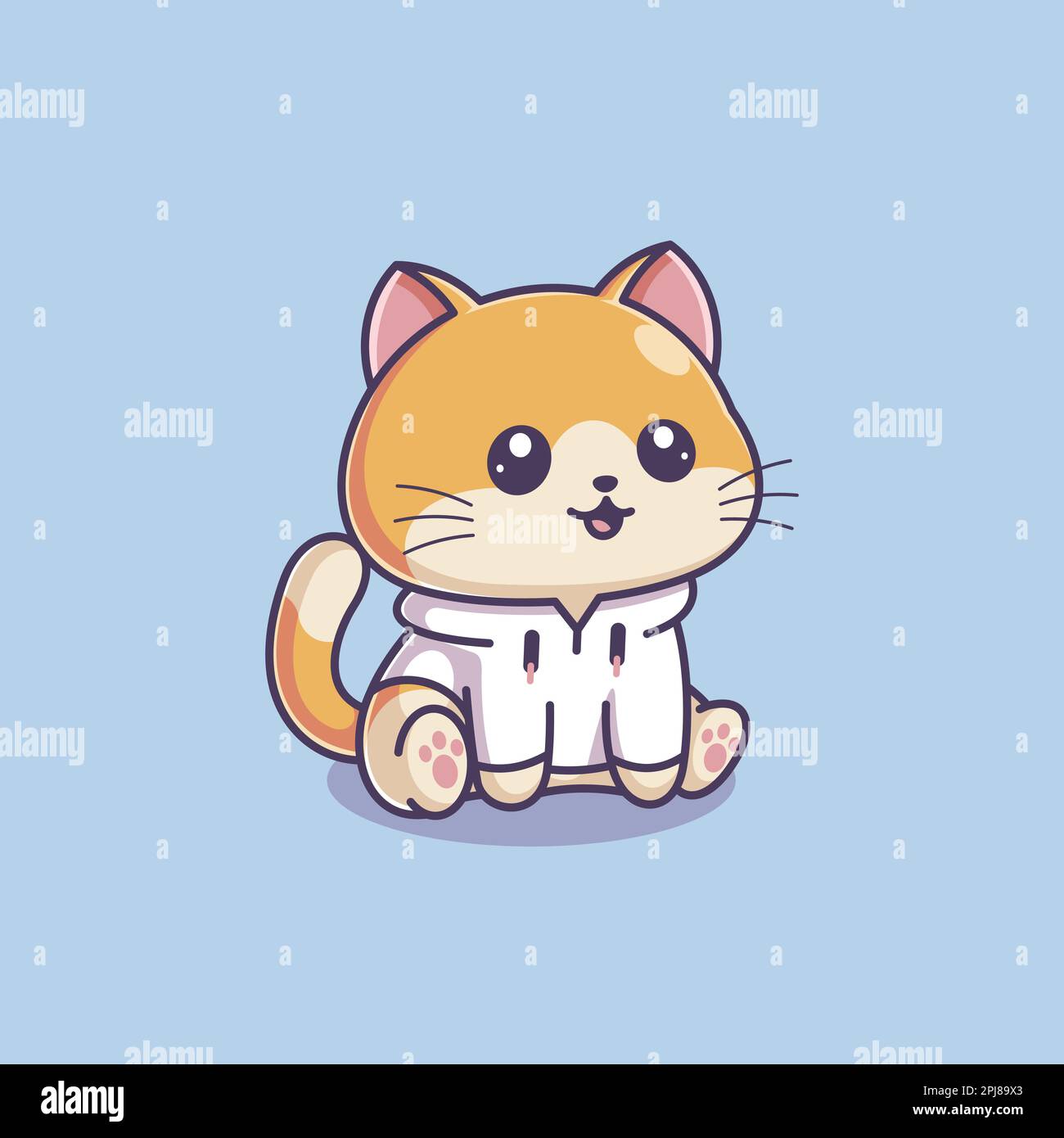kids Cute Cat printed zipper jacket main image 1