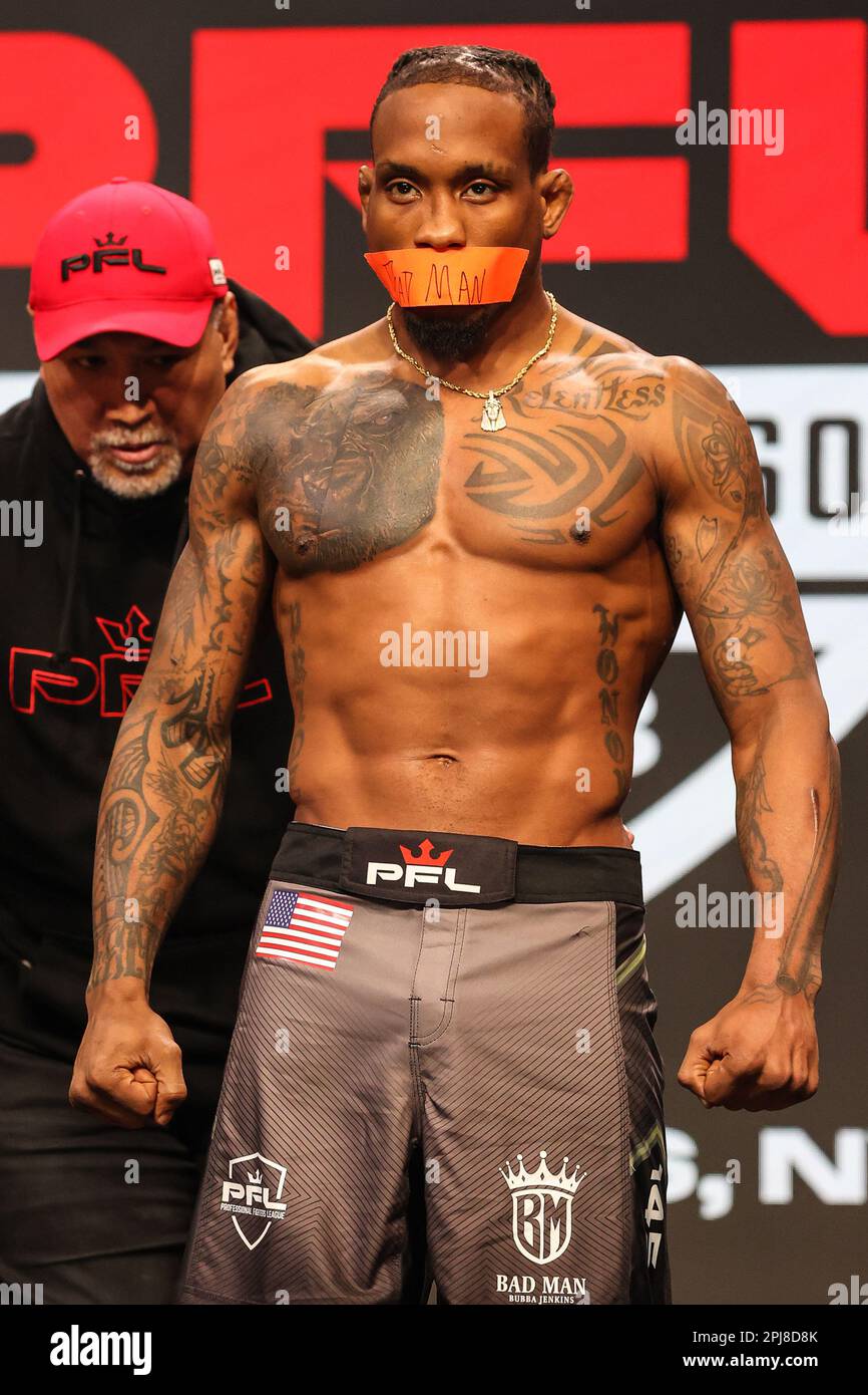 Las Vegas, NV, USA. 31st Mar, 2023. Featherweight Bubba Jenkins on