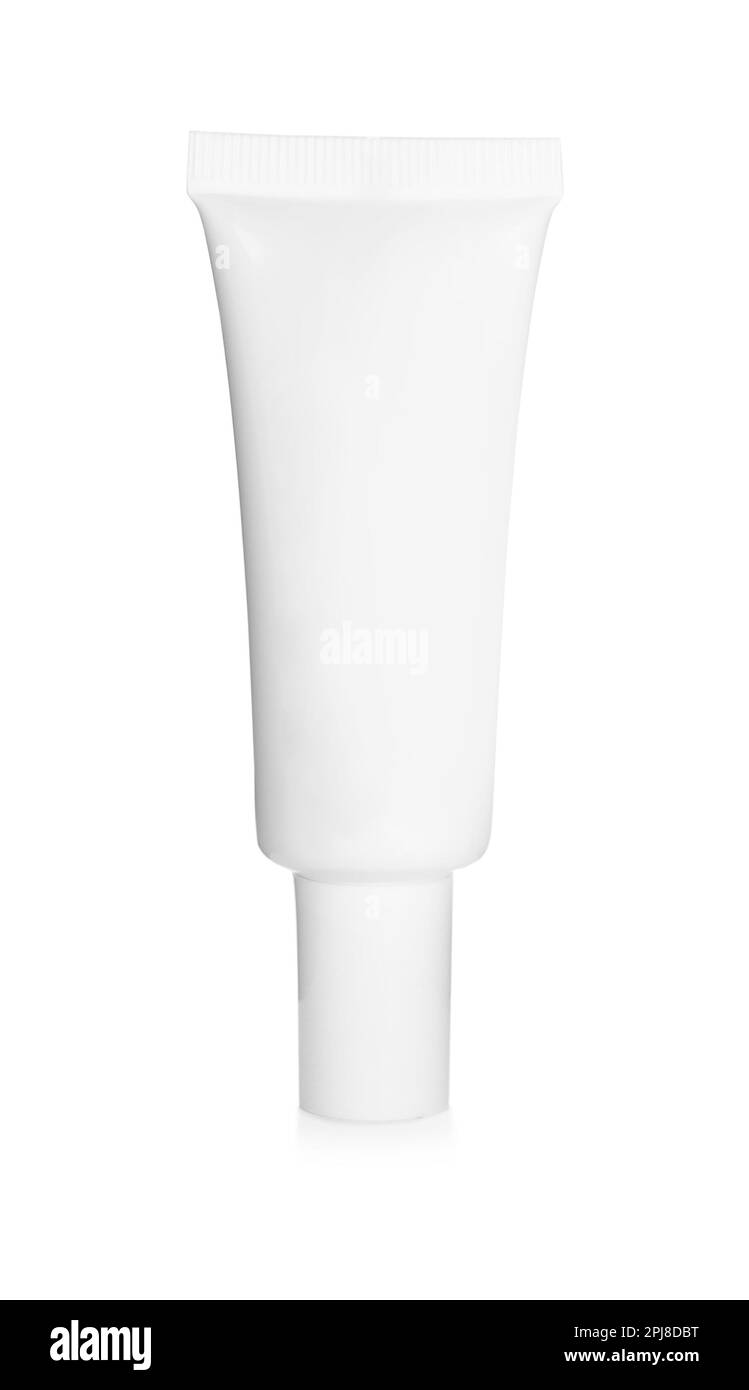 Blank tube of cosmetic product isolated on white Stock Photo - Alamy