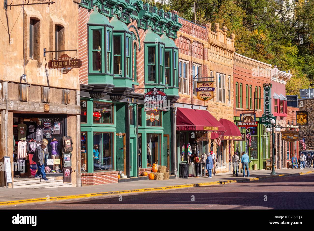Wild West town of Historic Deadwood, South Dakota, United States of ...