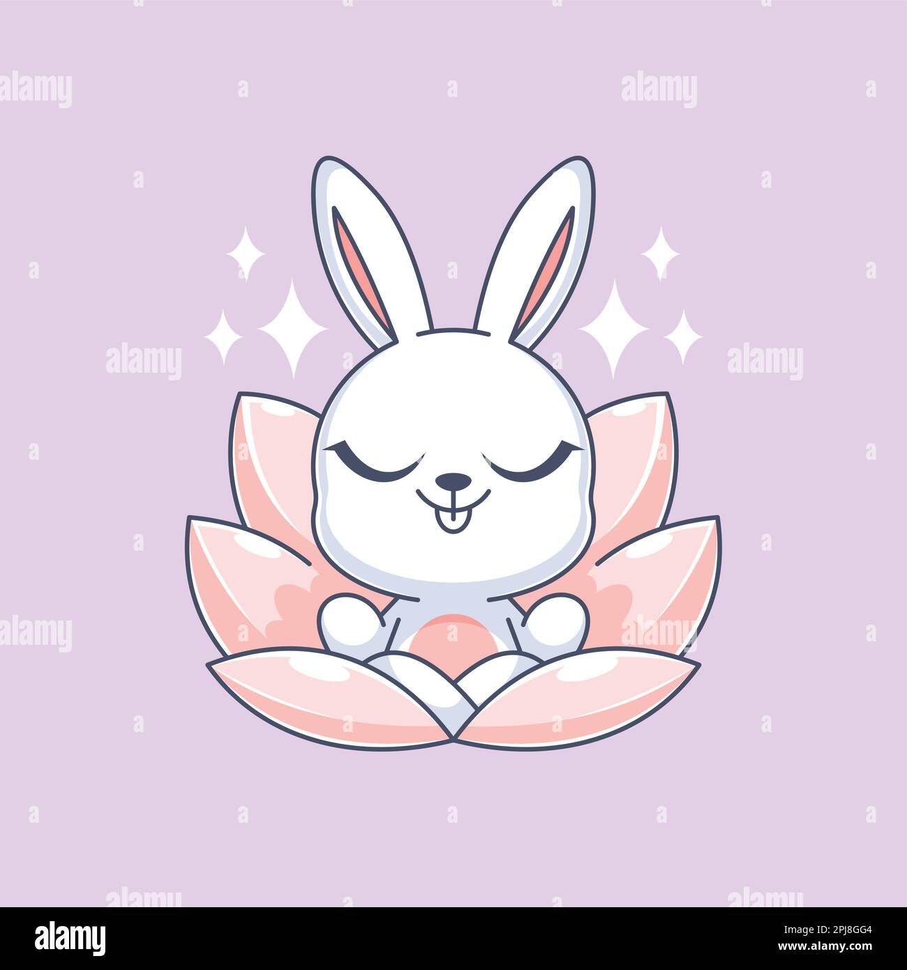 Cute rabbit flower Stock Vector Images - Alamy
