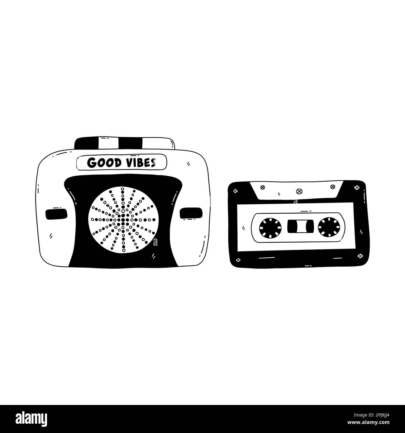 Audio cassette of the 90s Black and White Stock Photos & Images Alamy